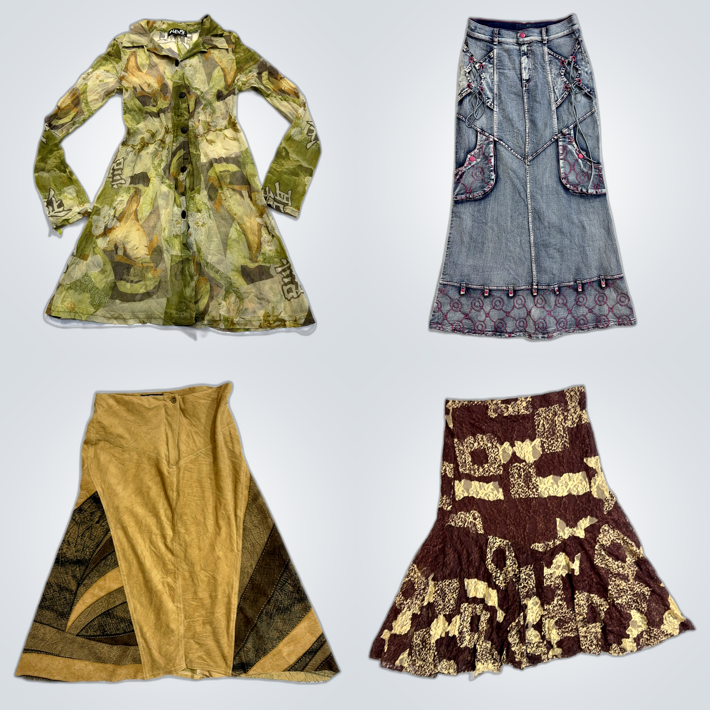 TUZZI Mavi Rinascimento Skirt & Top Bundle Floral ..