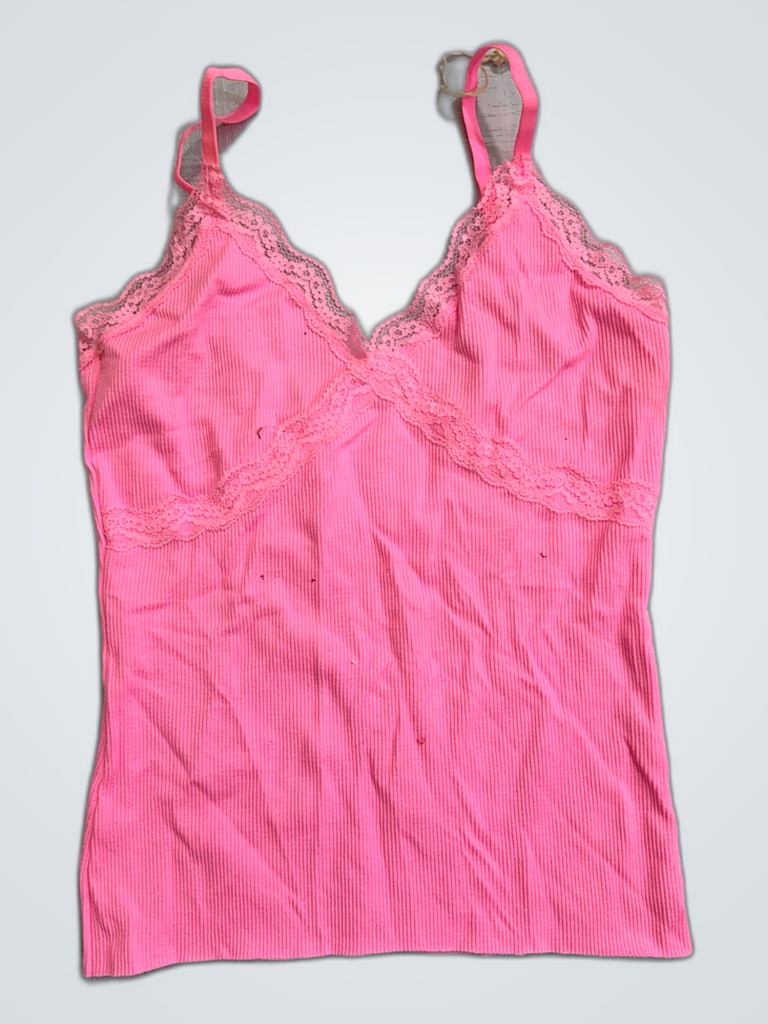 Pink Lace Trim Camisole