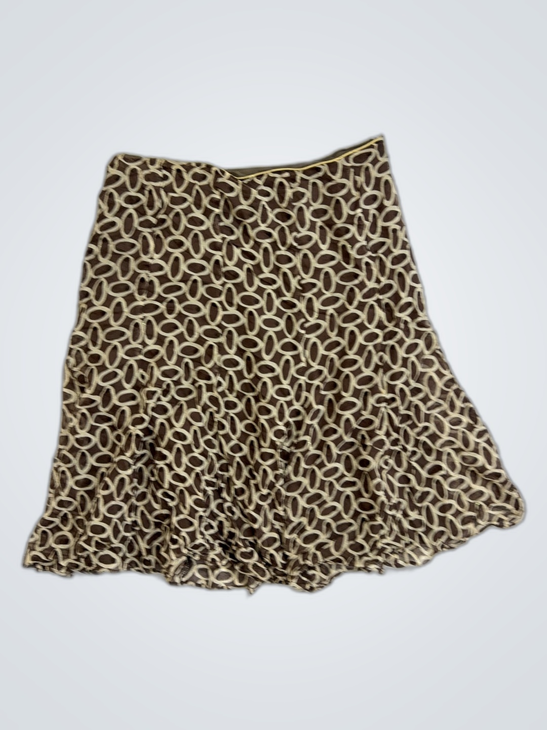 Brown Patterned Skirt