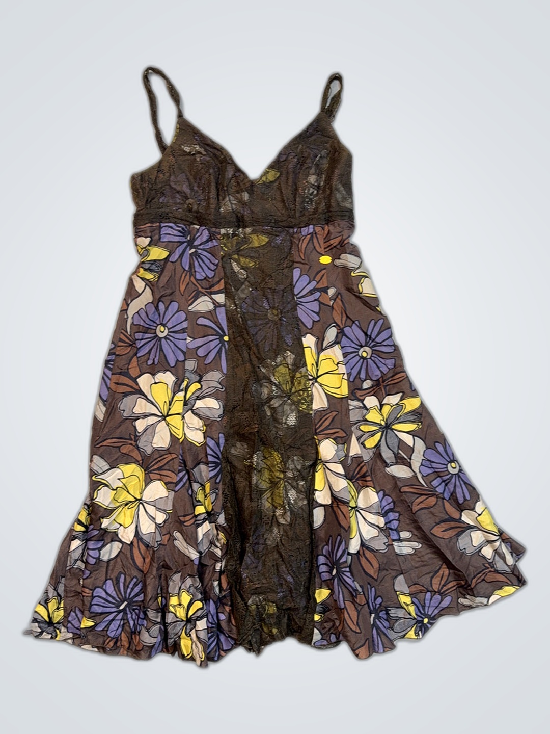 Vestido Floral Marrom