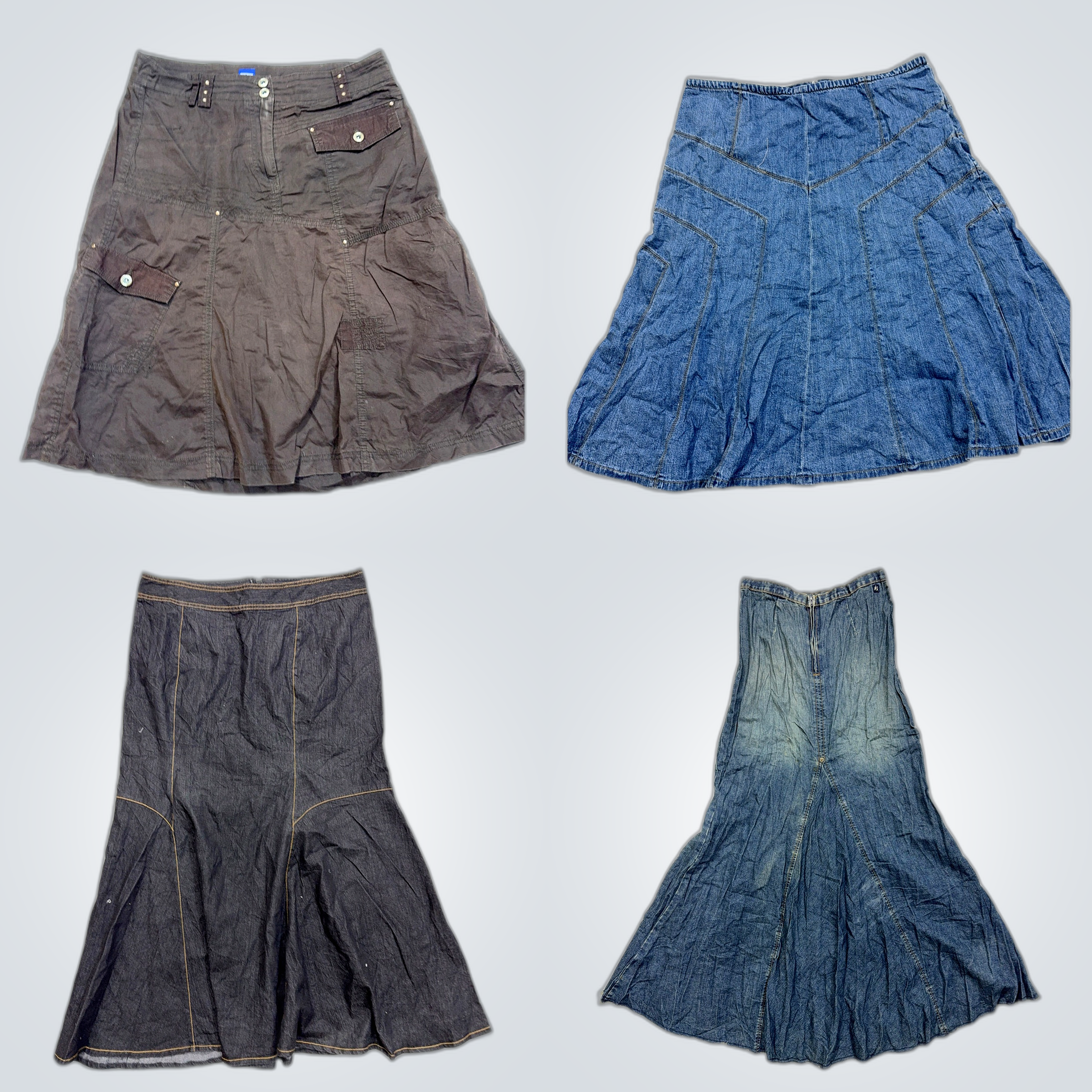 Denim & Corduroy Skirt Bundle: Promod, Faded Glory..