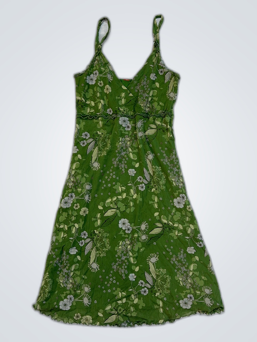 Vestido Slip Floral Verde