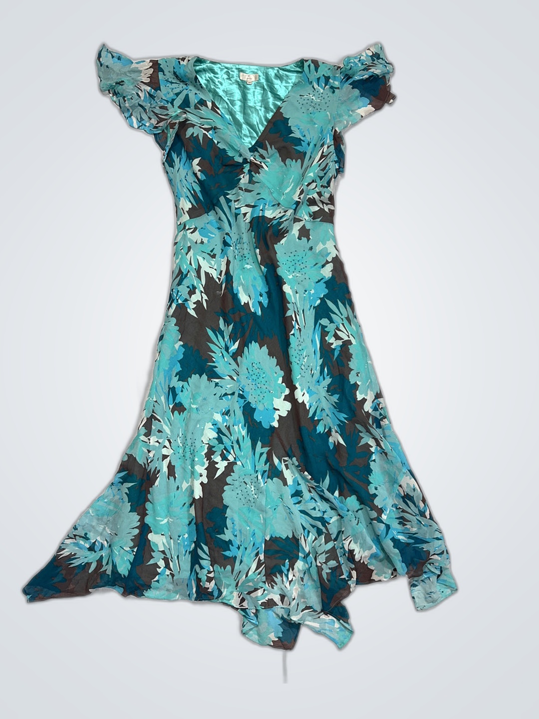 Petite Floral Wrap Midi Dress