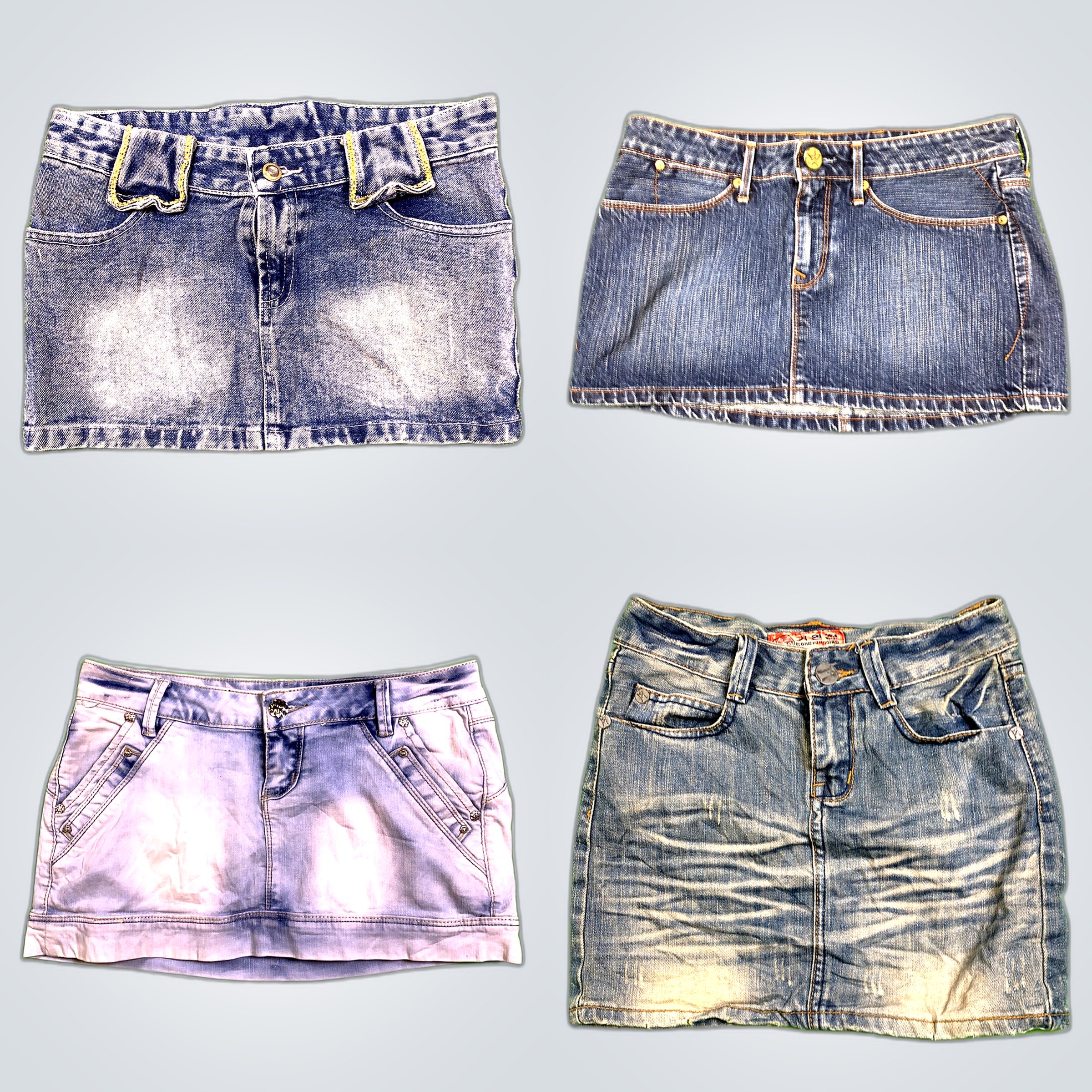 Mini gonne in denim Y2K