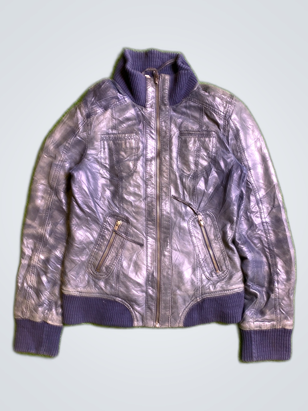 Clockhouse Leather Bomber Jacket