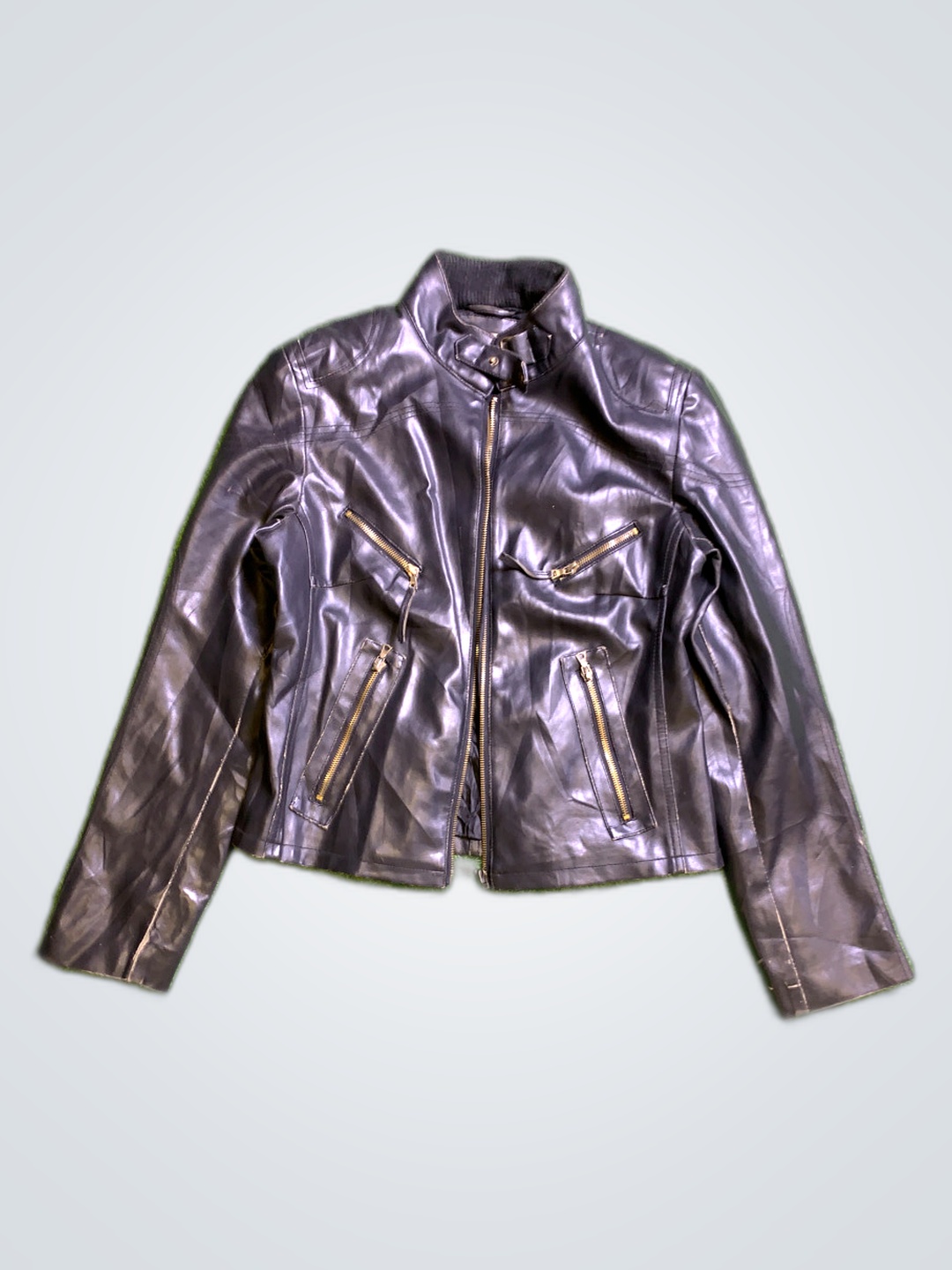 Colours of the World Black Leather Jacket