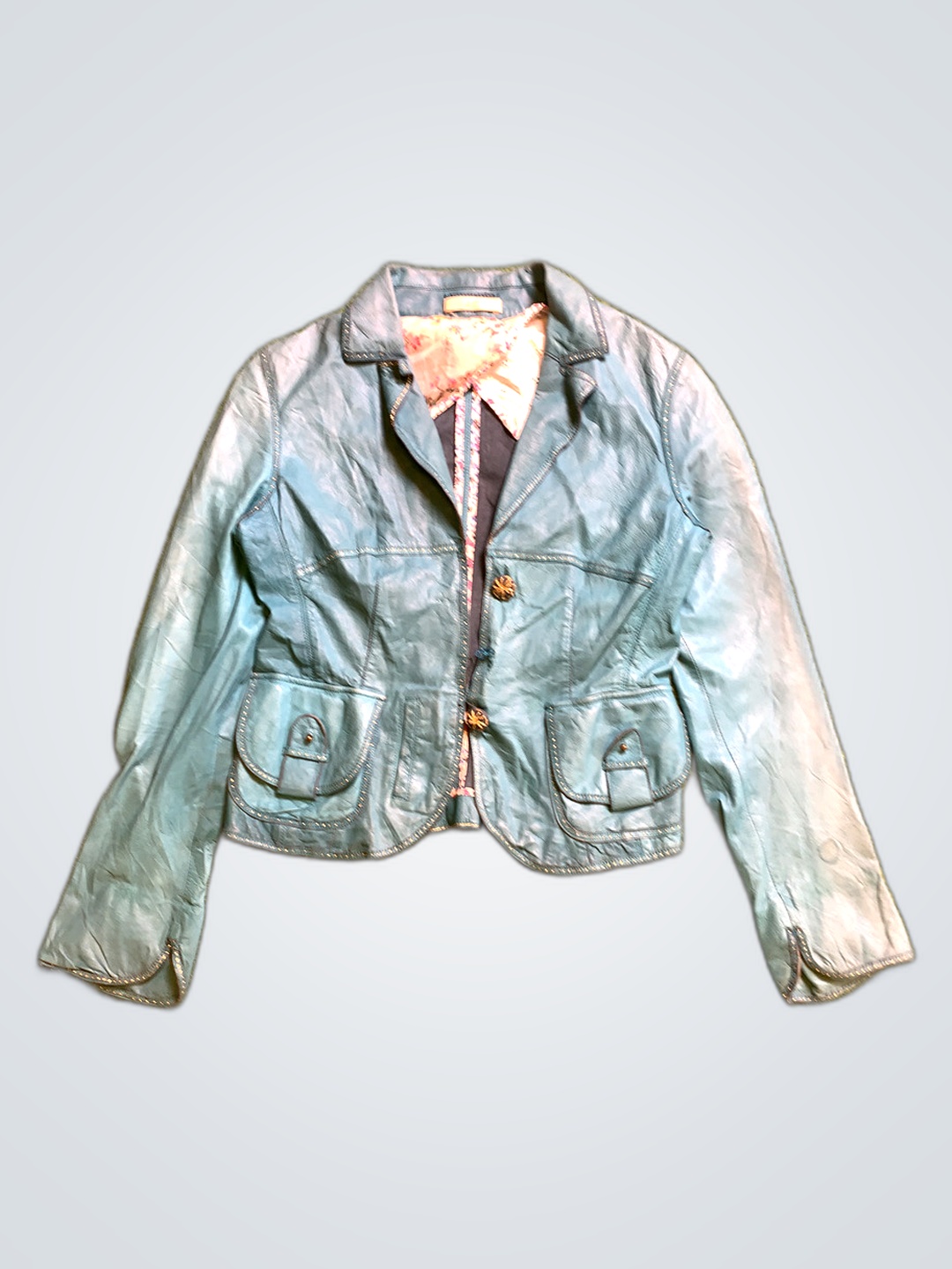 A.T. Blue Leather Jacket