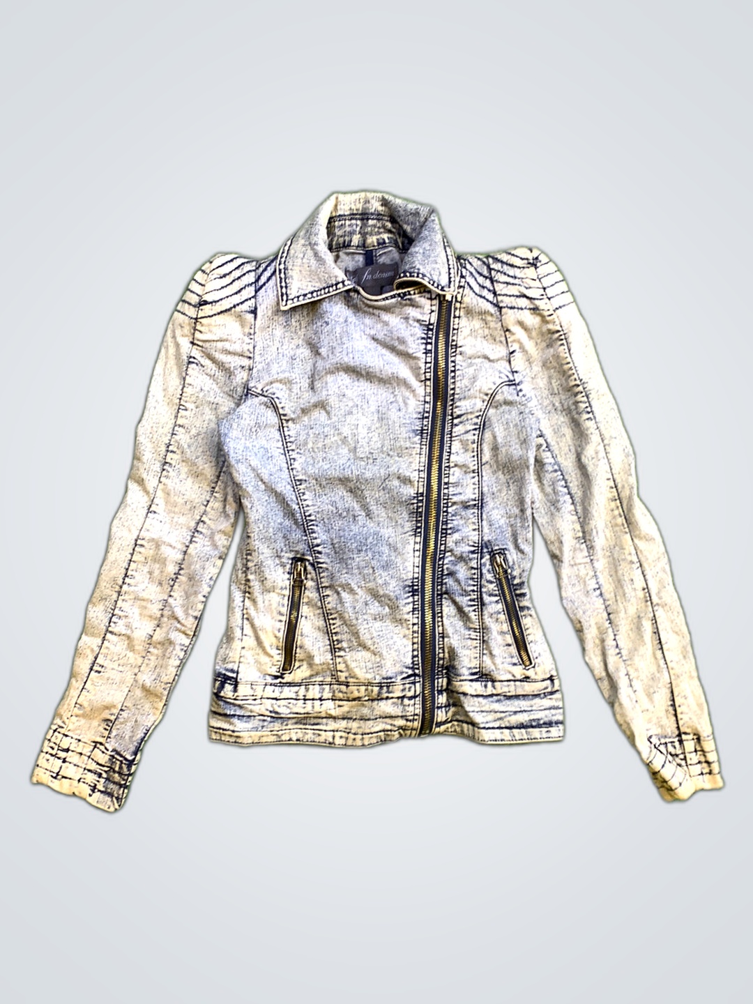 FN Denim Cropped Denim Jacket