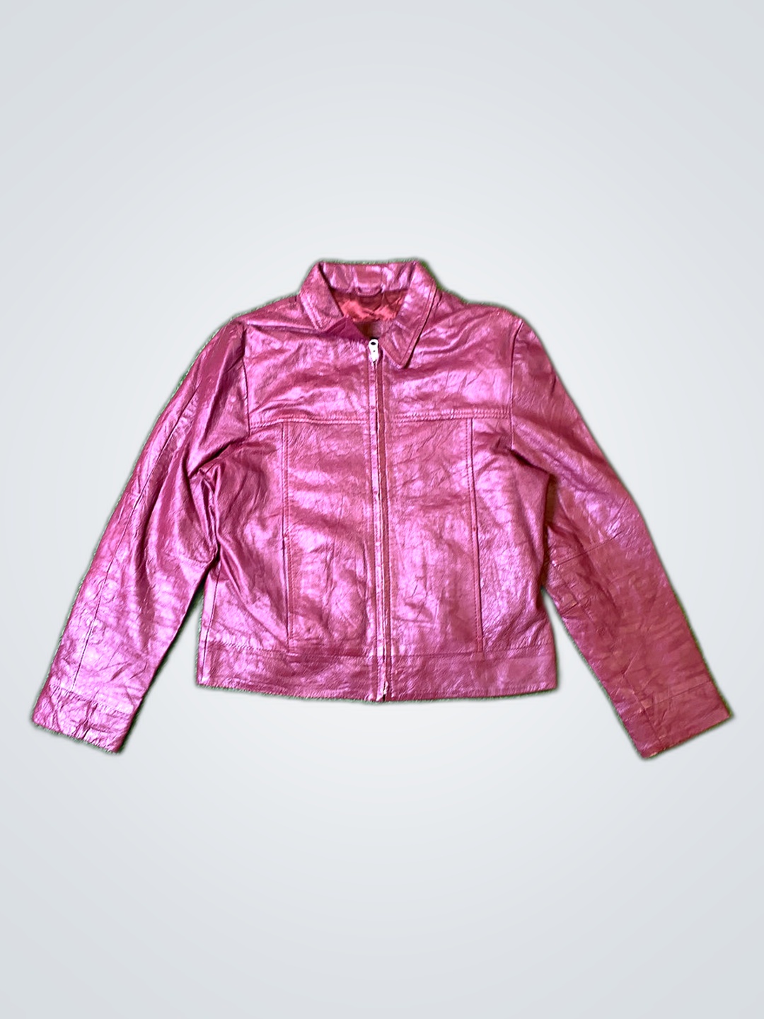 Kiabi Casual Purple Leather Jacket