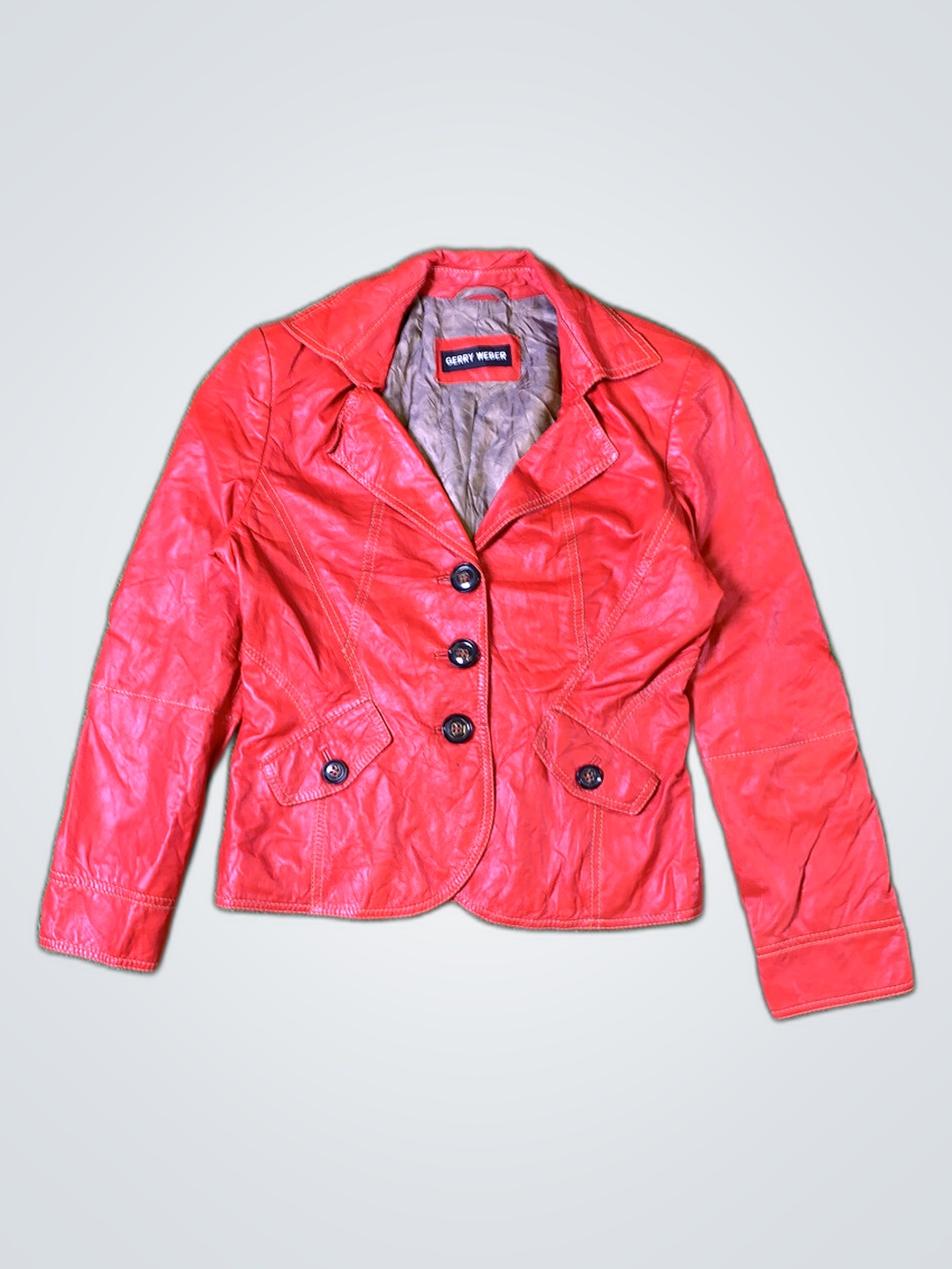Gerry Weber Red Leather Jacket