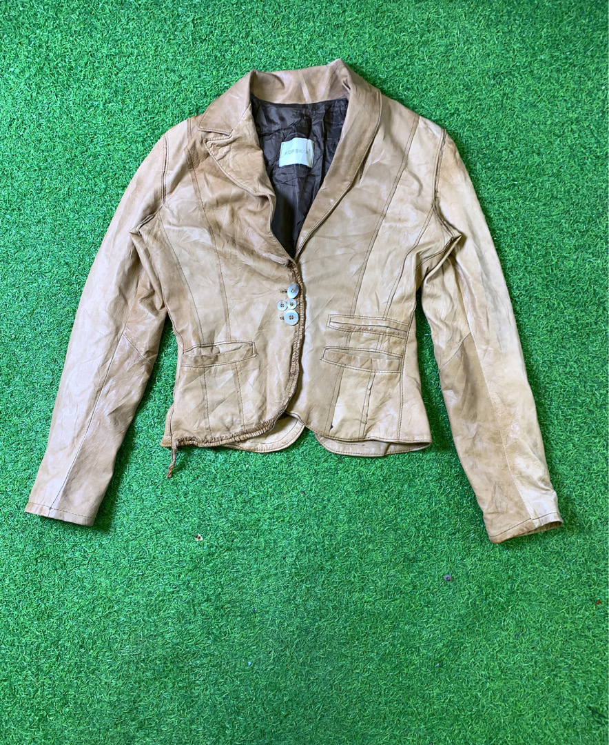 KOR@KOR Tan Leather Jacket