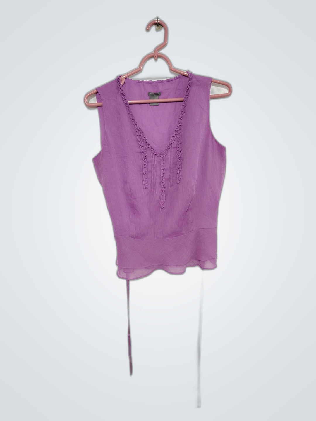 Ann Taylor lila ärmelloses Oberteil