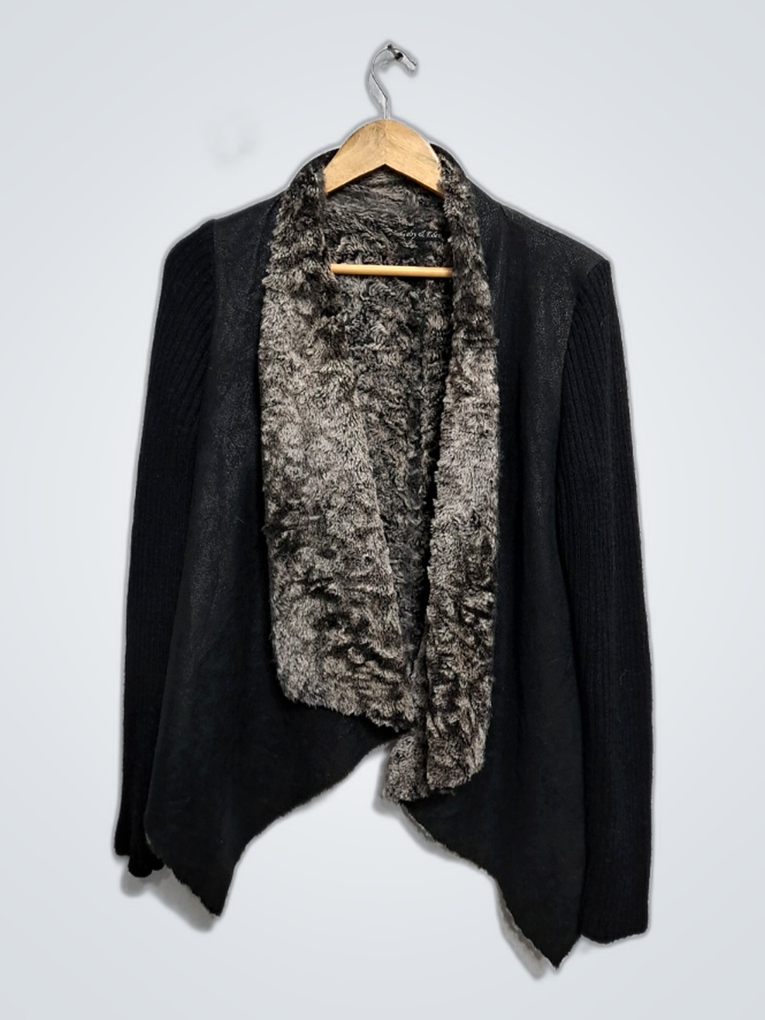 Gaby Eden Black Faux Fur Jacket