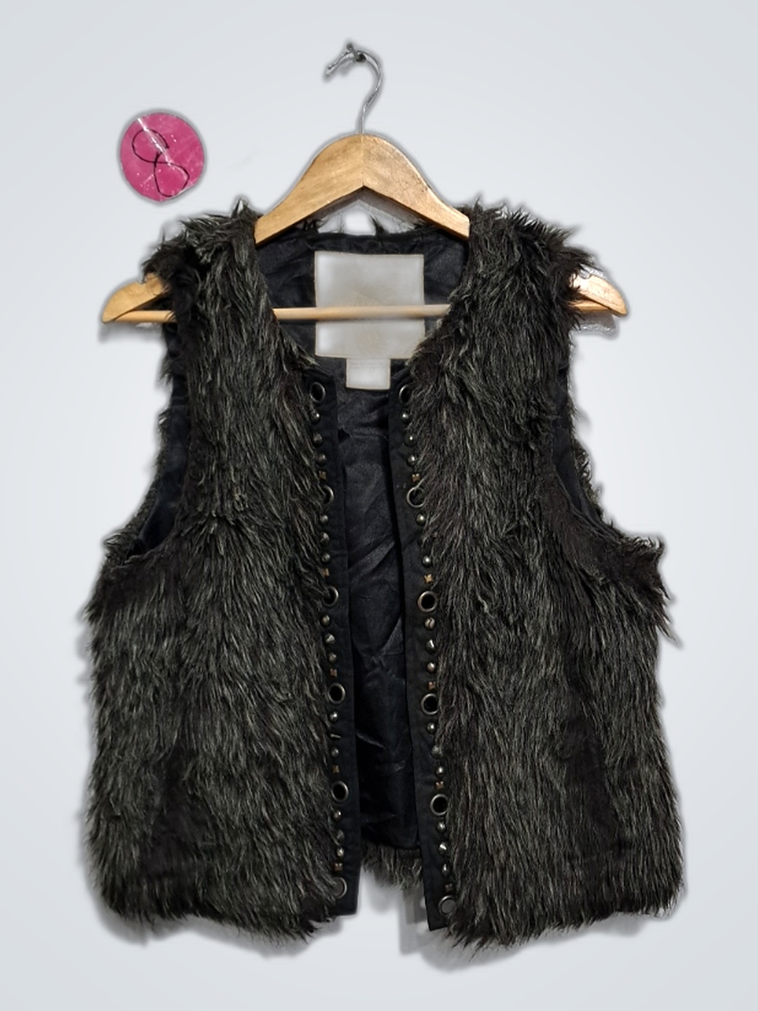 Black Fur Vest
