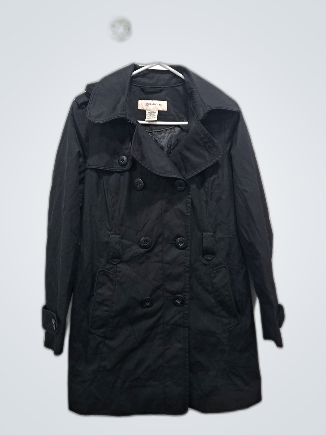 Jones New York Sport Black Trench Coat