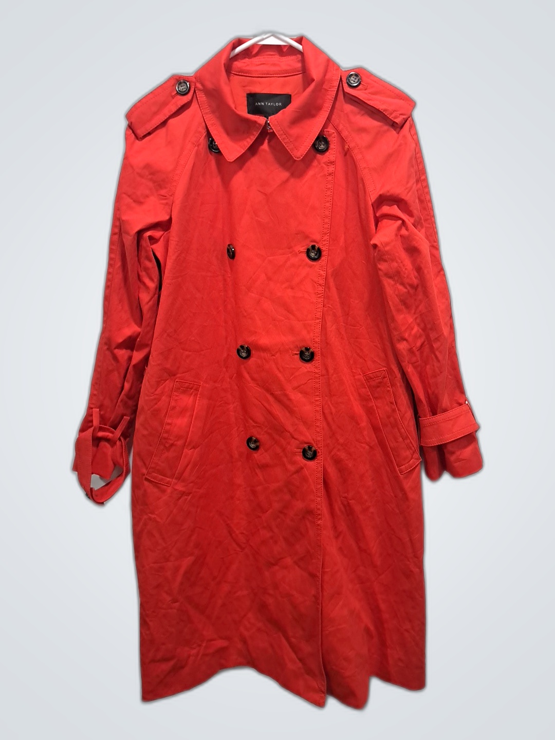 Manteau trench rouge Ann Taylor