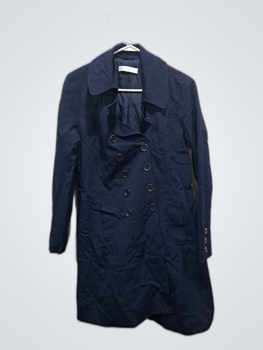 Manteau trench bleu marine