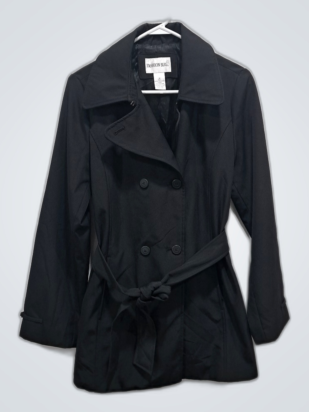 Trench noir pour femmes Fashion Bug