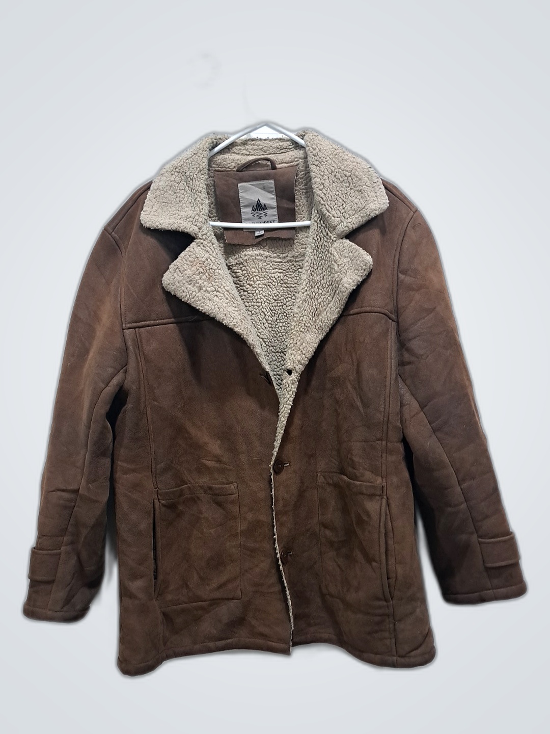 Braune Schaffelljacke