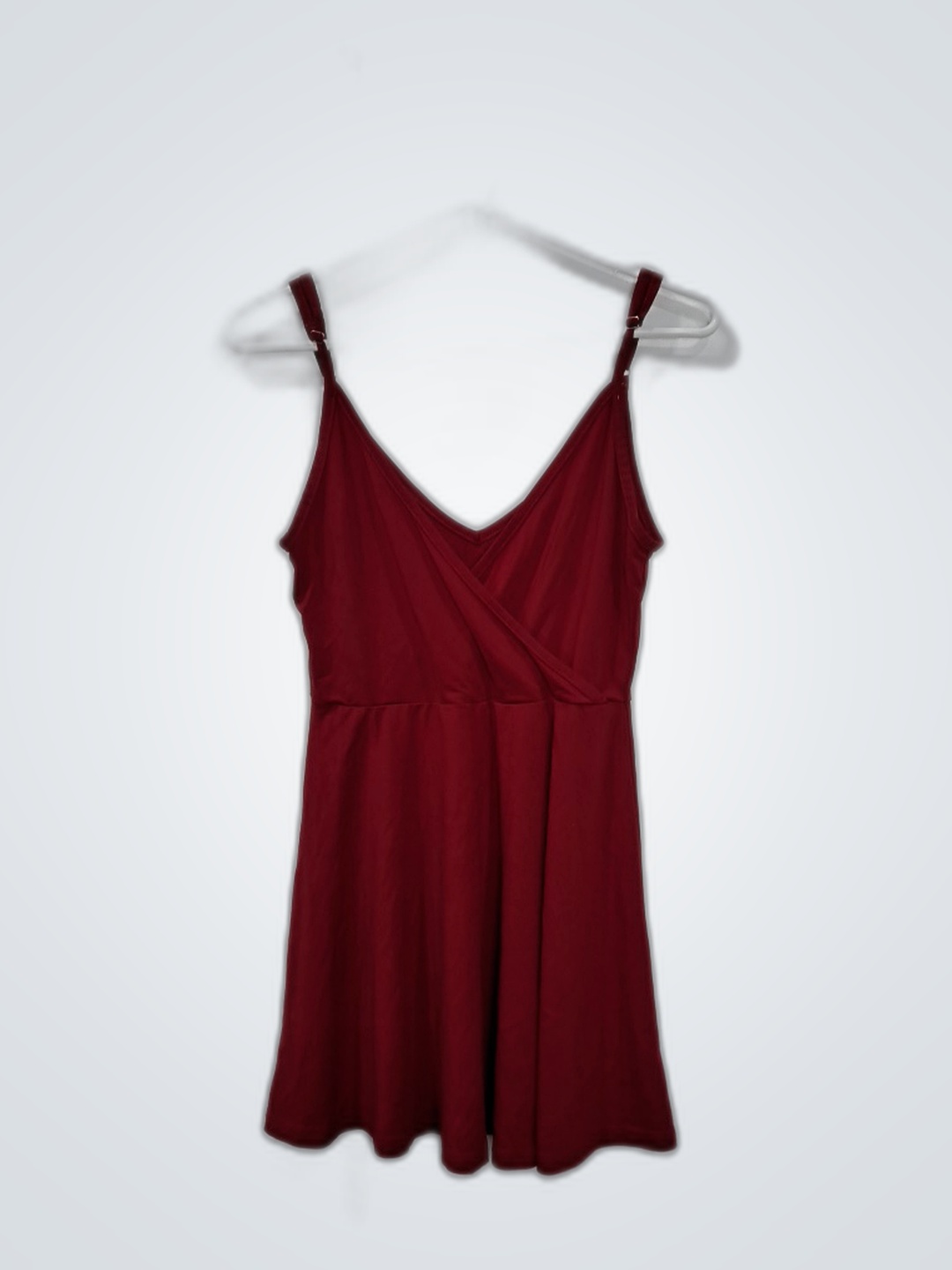 Vestido Mini Envolvente Vermelho Sem Mangas