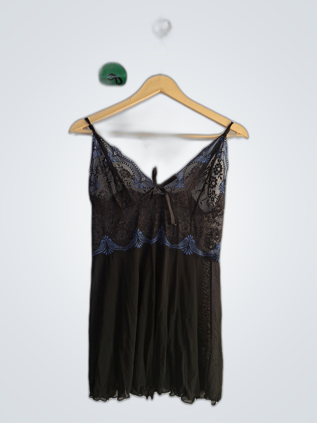 Escante Black Lace Slip Dress