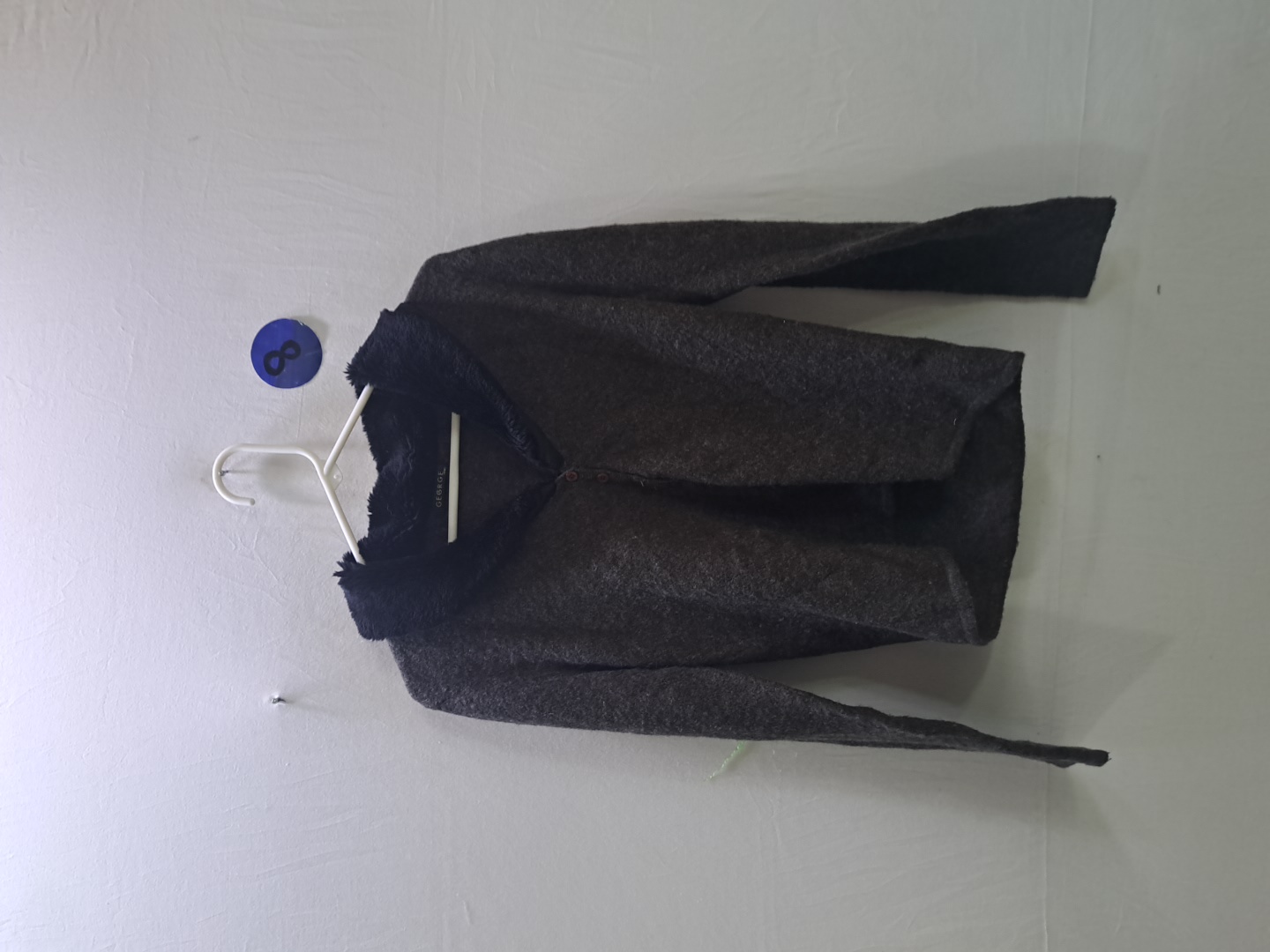 Cárdigan de cuello de piel de George