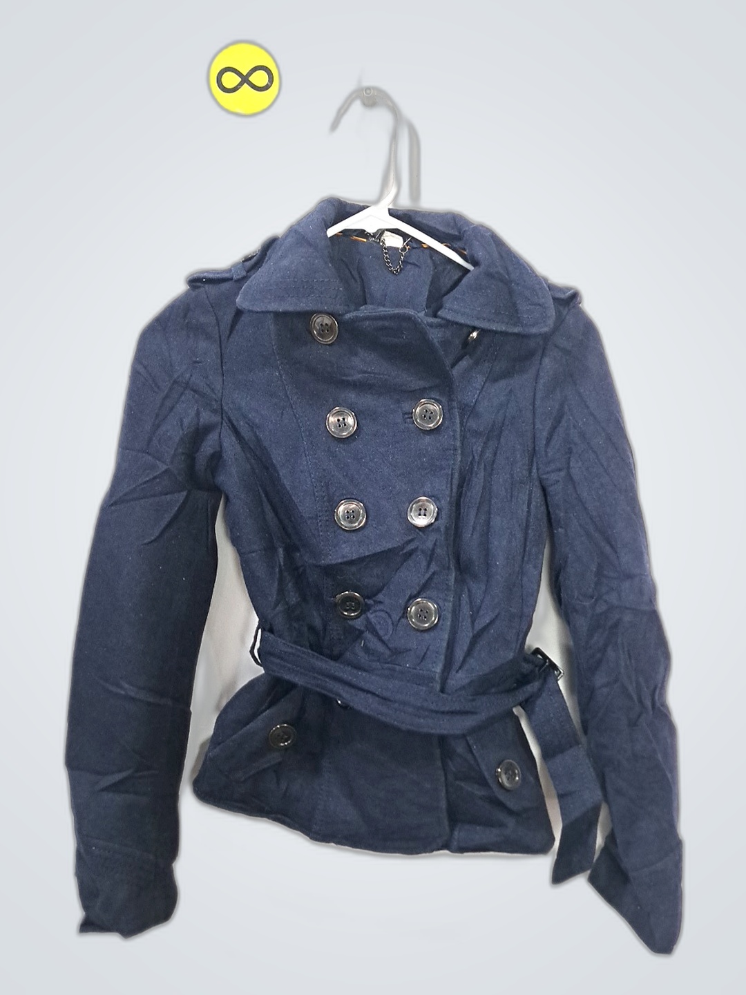 Mantón con capucha azul marino de H&M