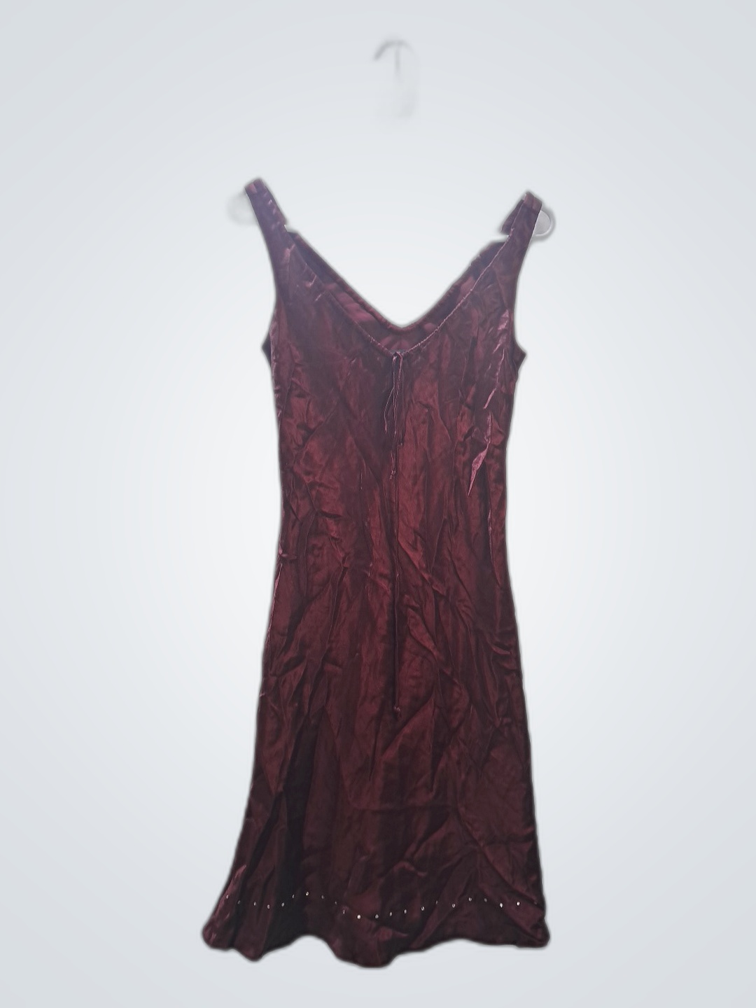 Mica Burgundy Satin Slip Dress