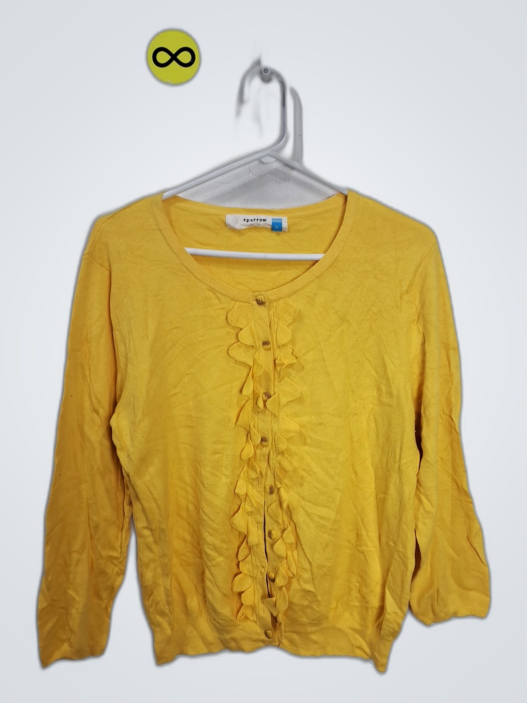Cárdigan de punto amarillo Sparrow