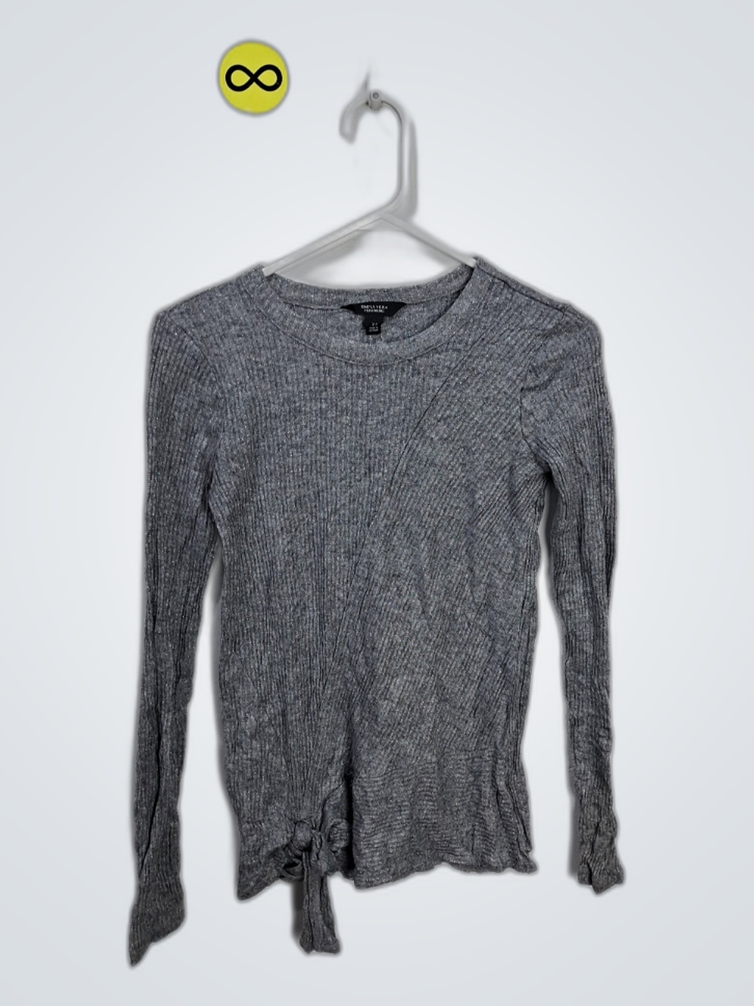 Top gris de manga larga