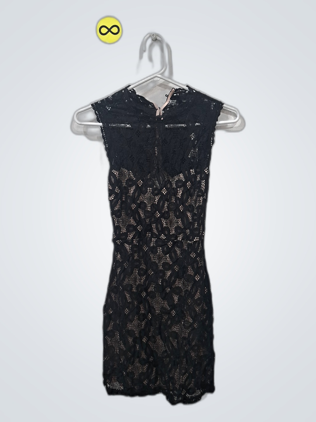 「ブラックレースミニドレス」