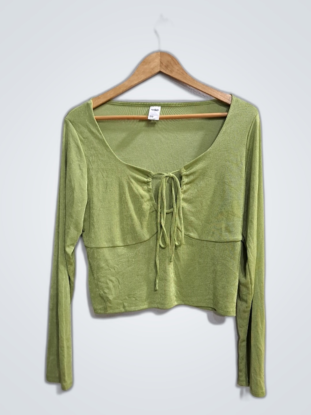 Anko Green Long-Sleeve Cropped Blouse
