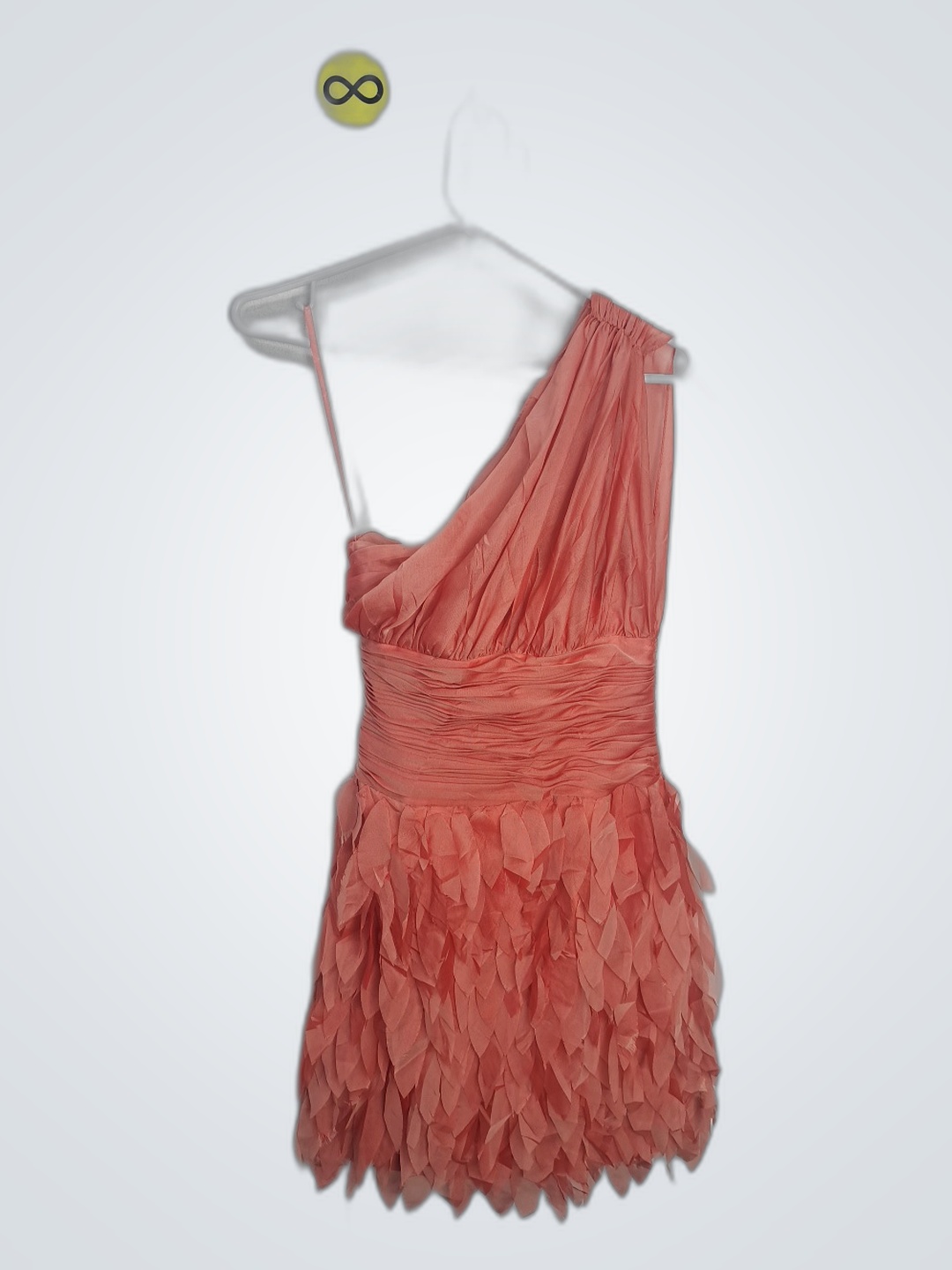 「ダリア・マックフィー ピンク ワンショルダードレス」