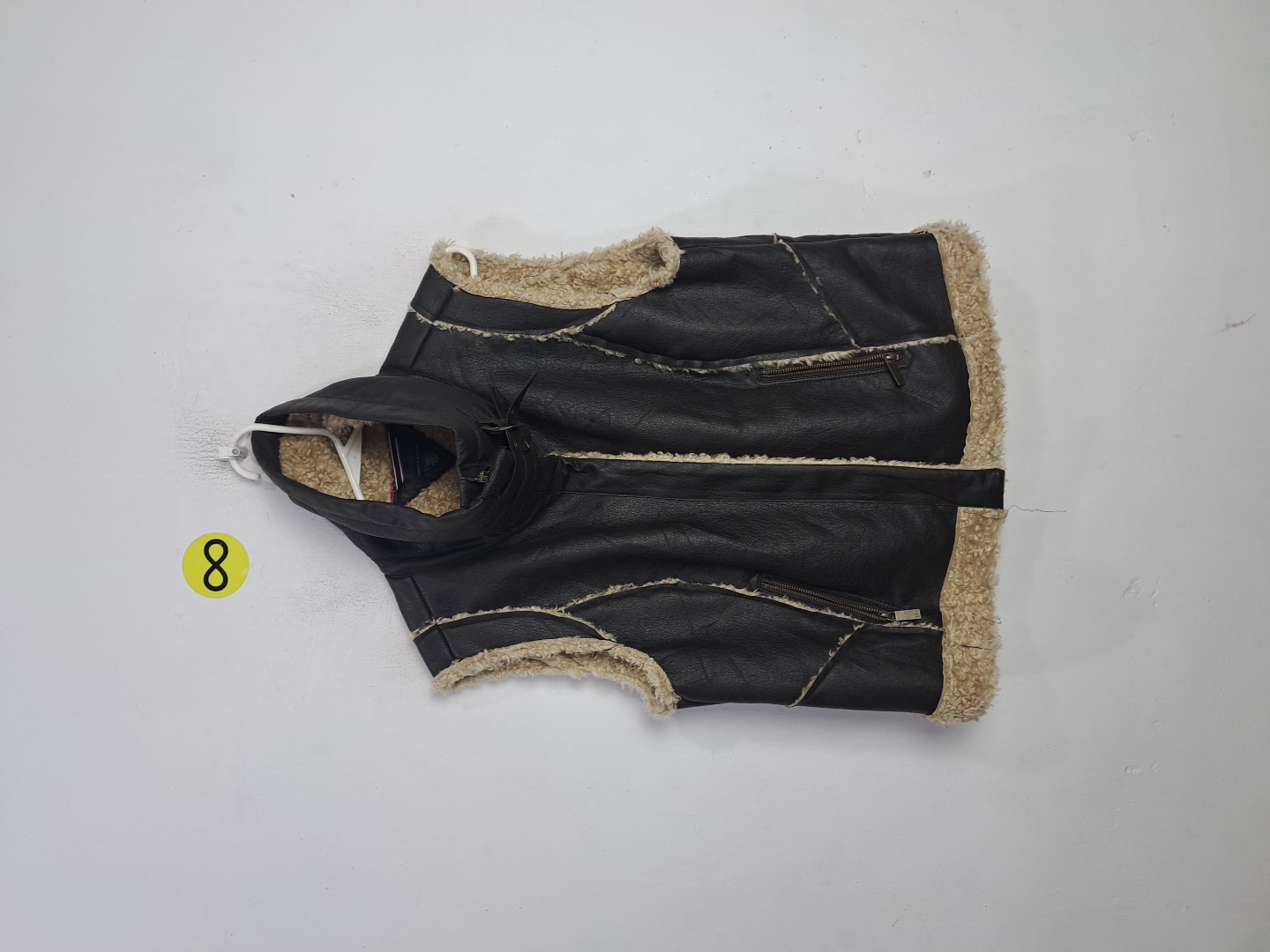 Tommy Hilfiger Lederweste mit Pelzverzierung