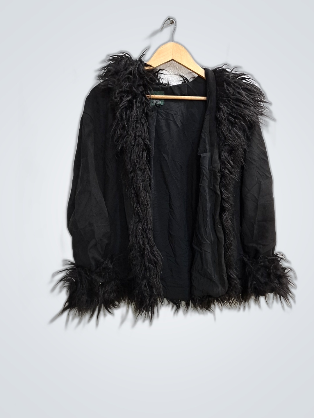 Wild Fable Black Faux Fur Coat