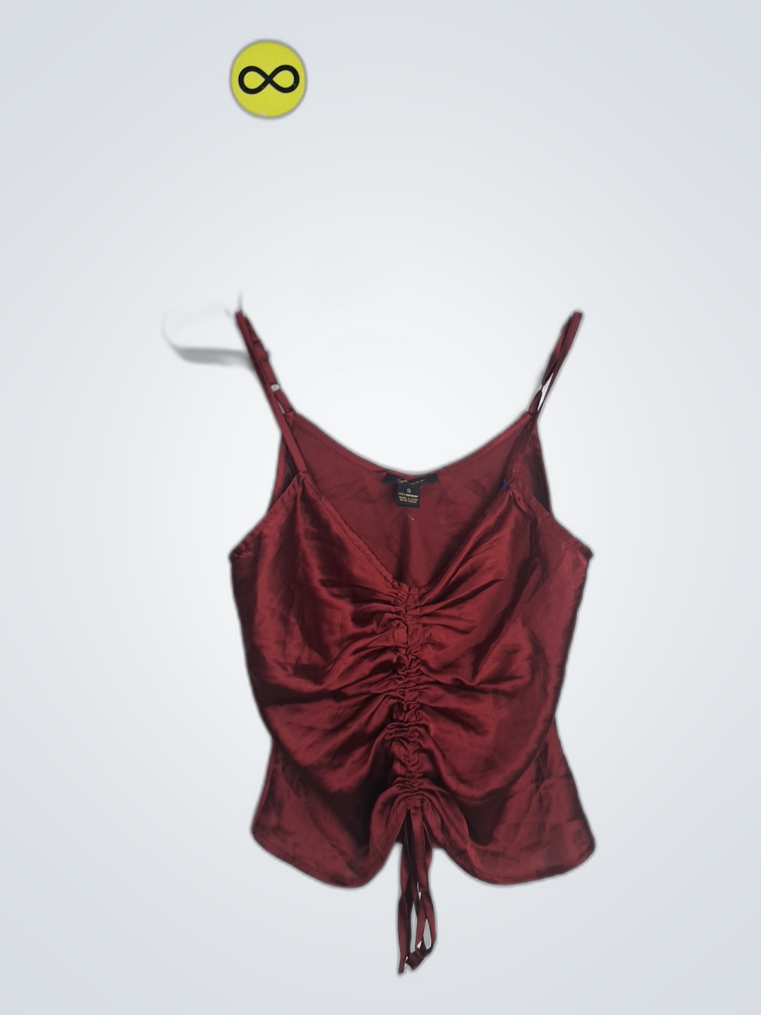 ジュージー・クチュール レッド クロップド キャミソール