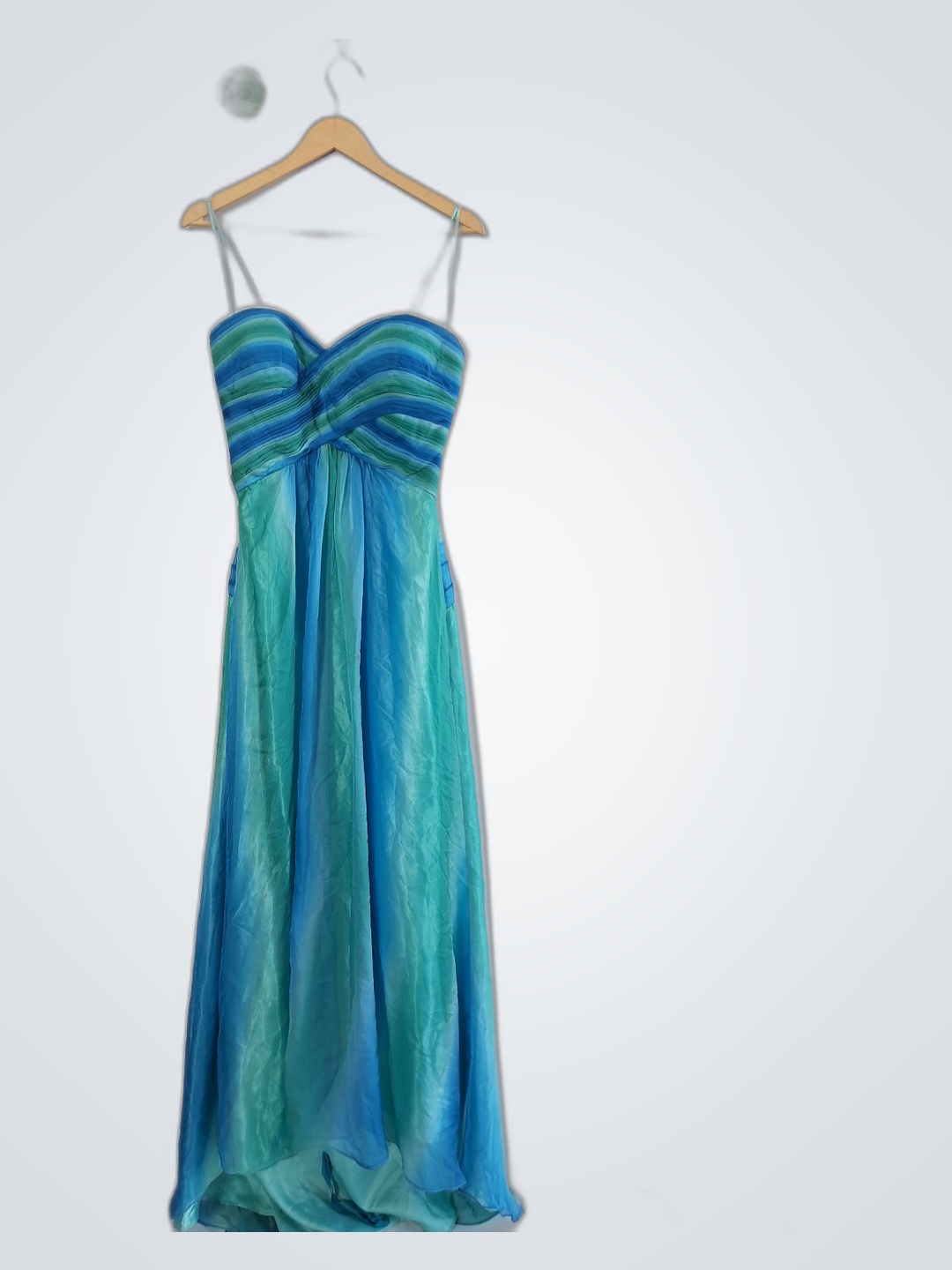 「La Femme Blue Green Evening Gown」