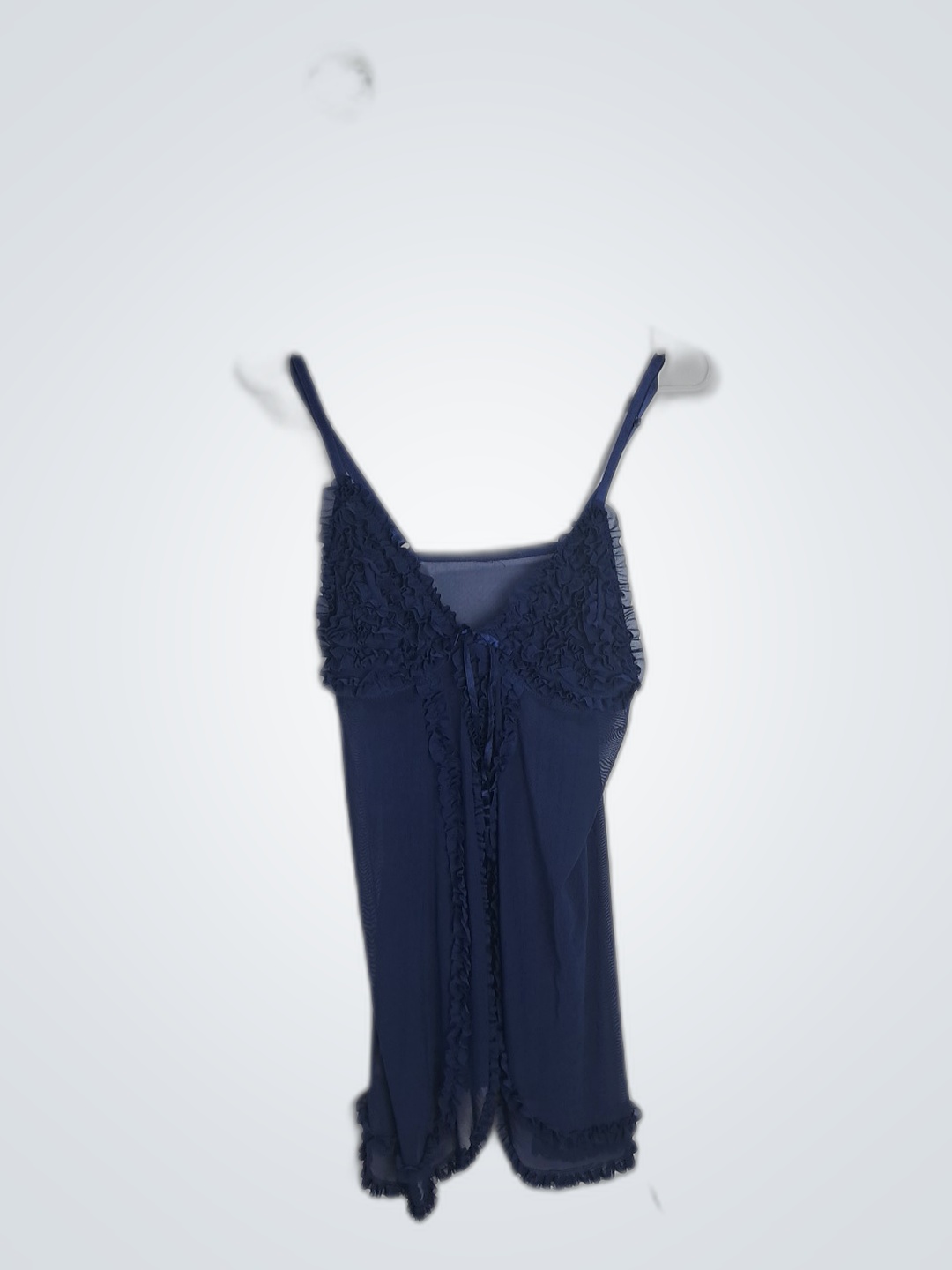 ネイビー レース トリム キャミソール