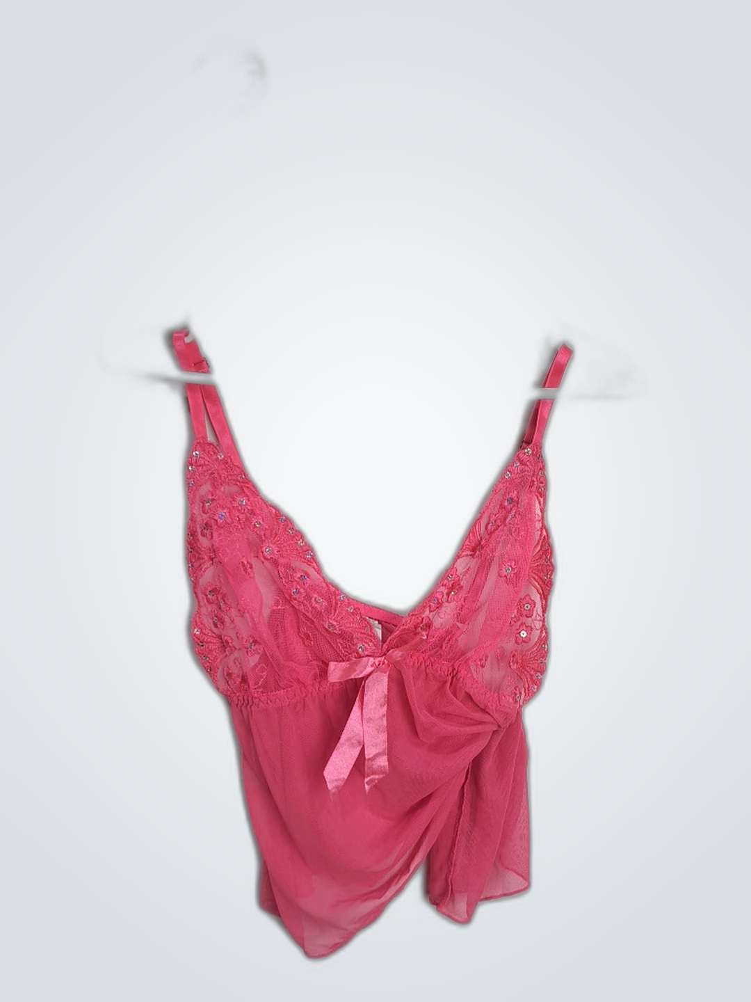 「ピンクレースキャミソール」