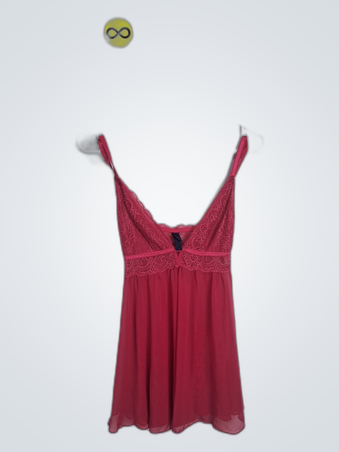 「レイチェル・ゾー レッドレーススリップドレス」