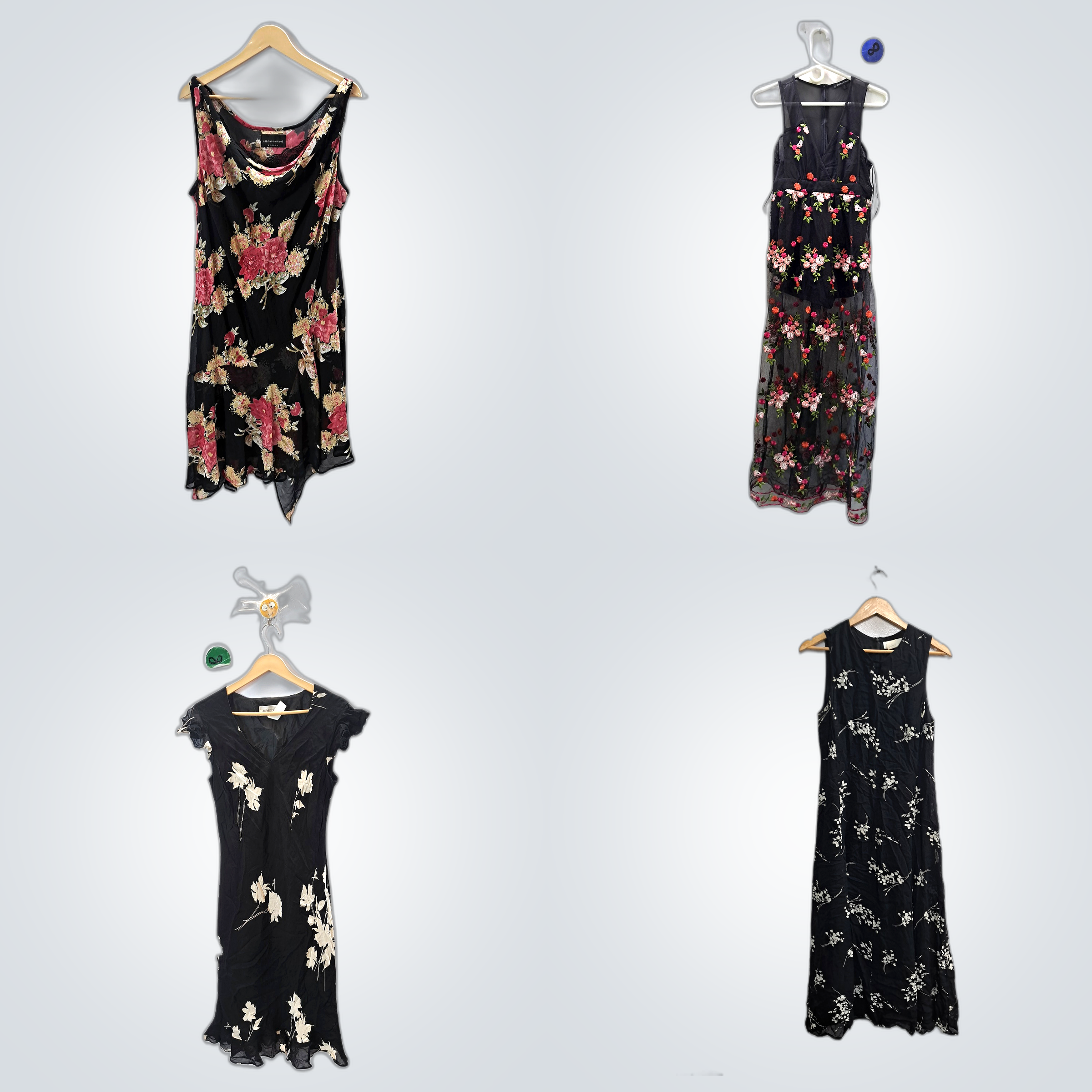 Y2K Floral Denim Dresses