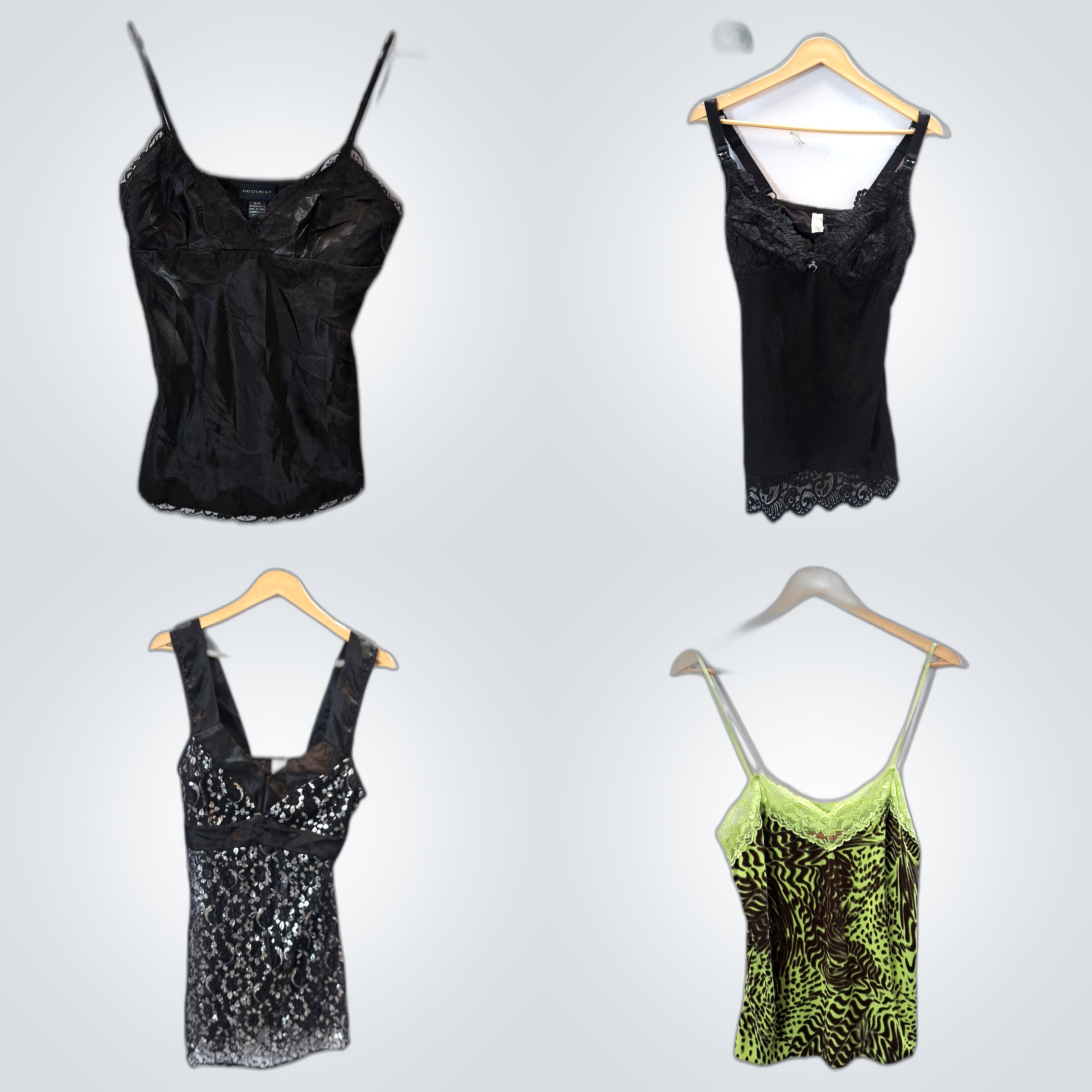 Y2K Spitzenbesatz-Camisoles