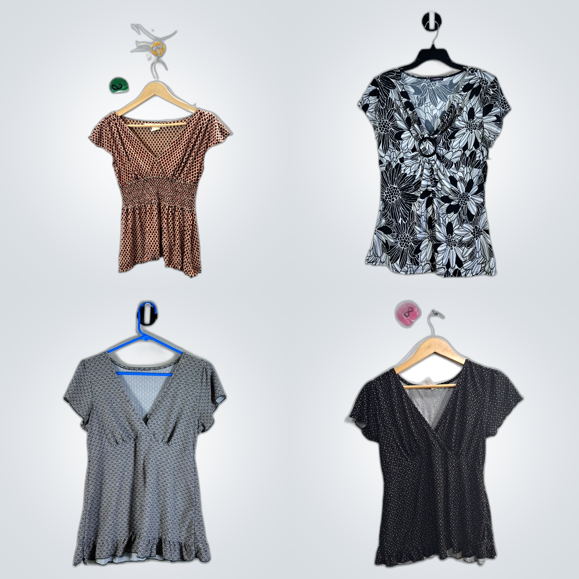 Y2K Printed Blouses Bundle