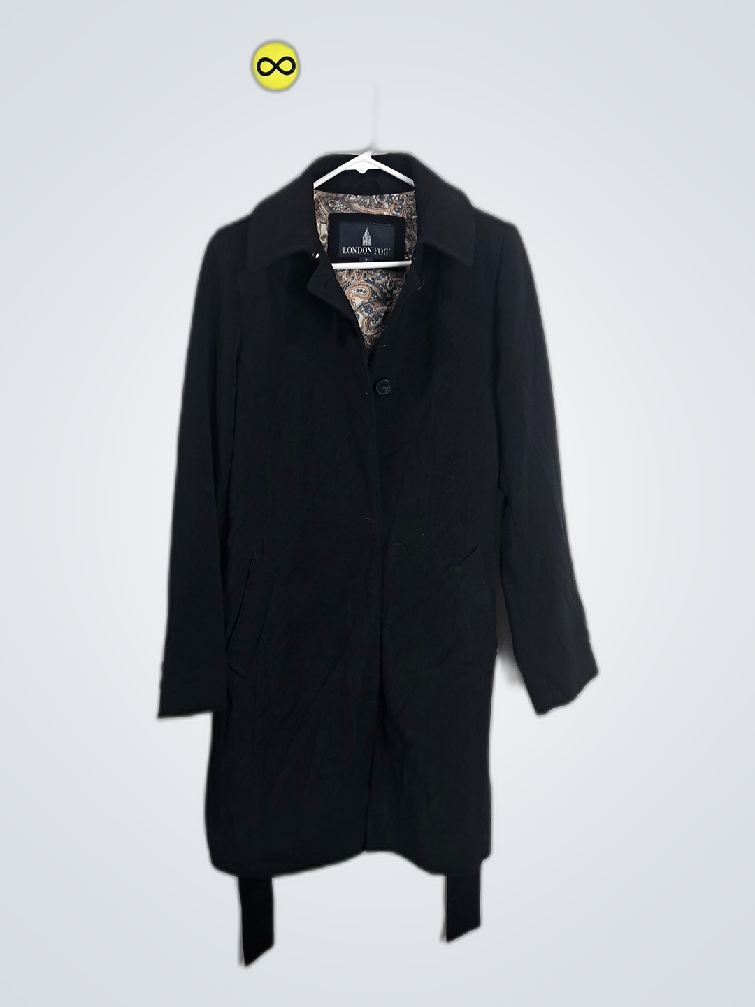 London Fog Black Trench Coat