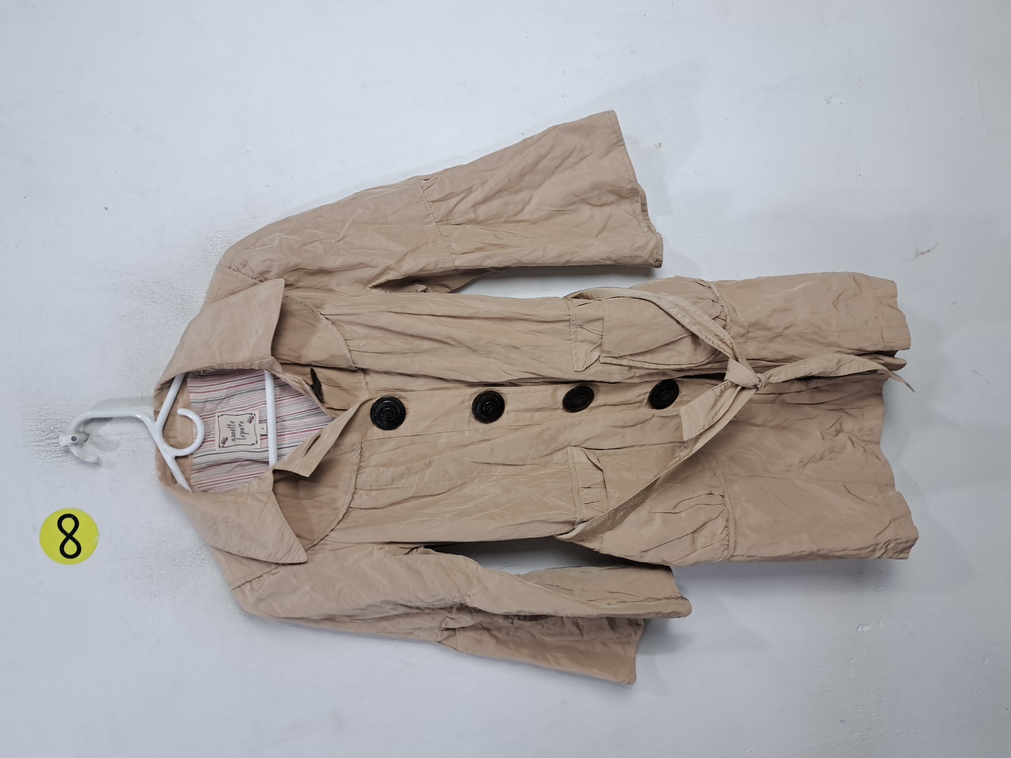 Nannette Lepore Beige Belted Trench Coat