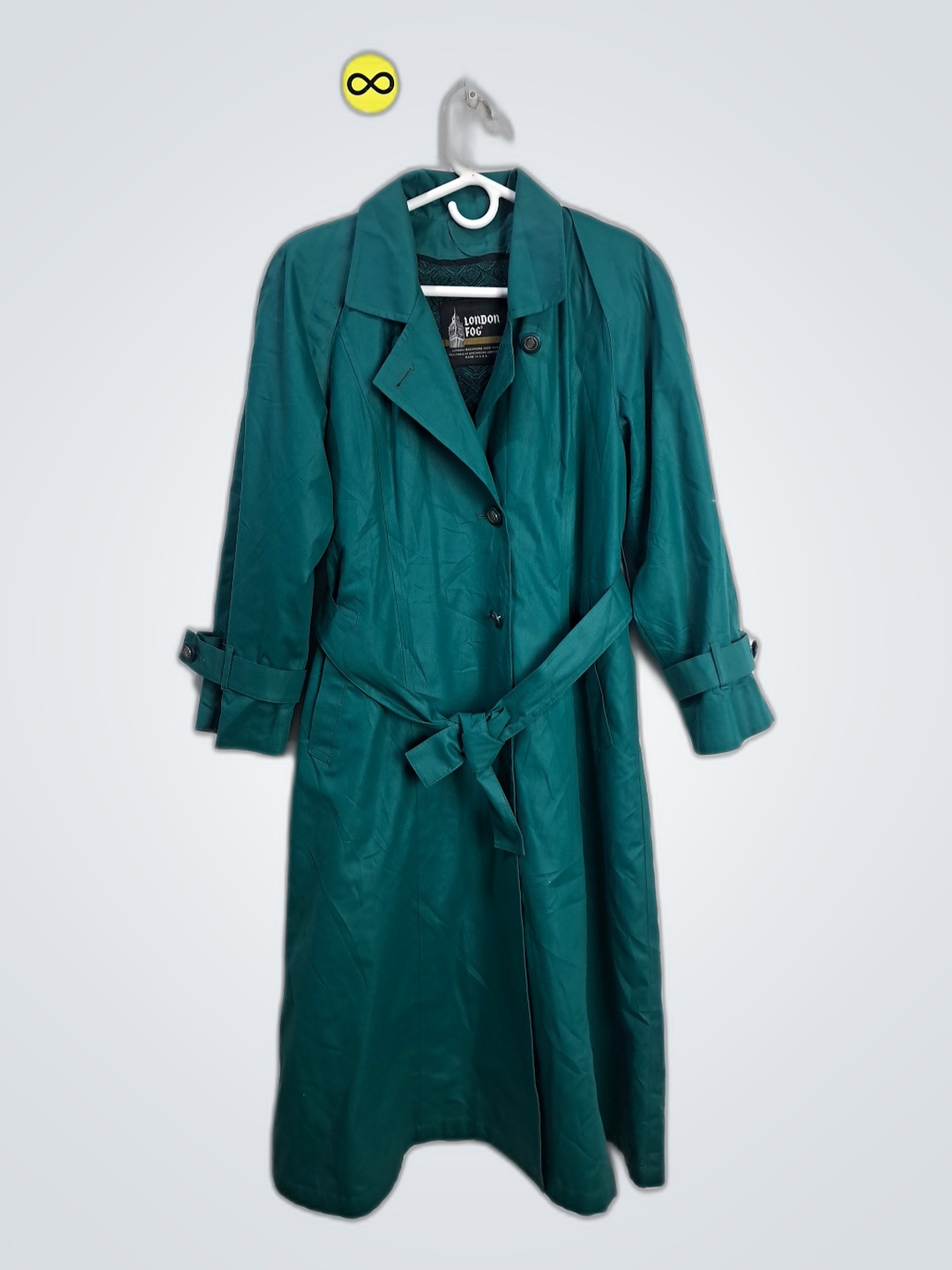 London Fog Green Trench Coat