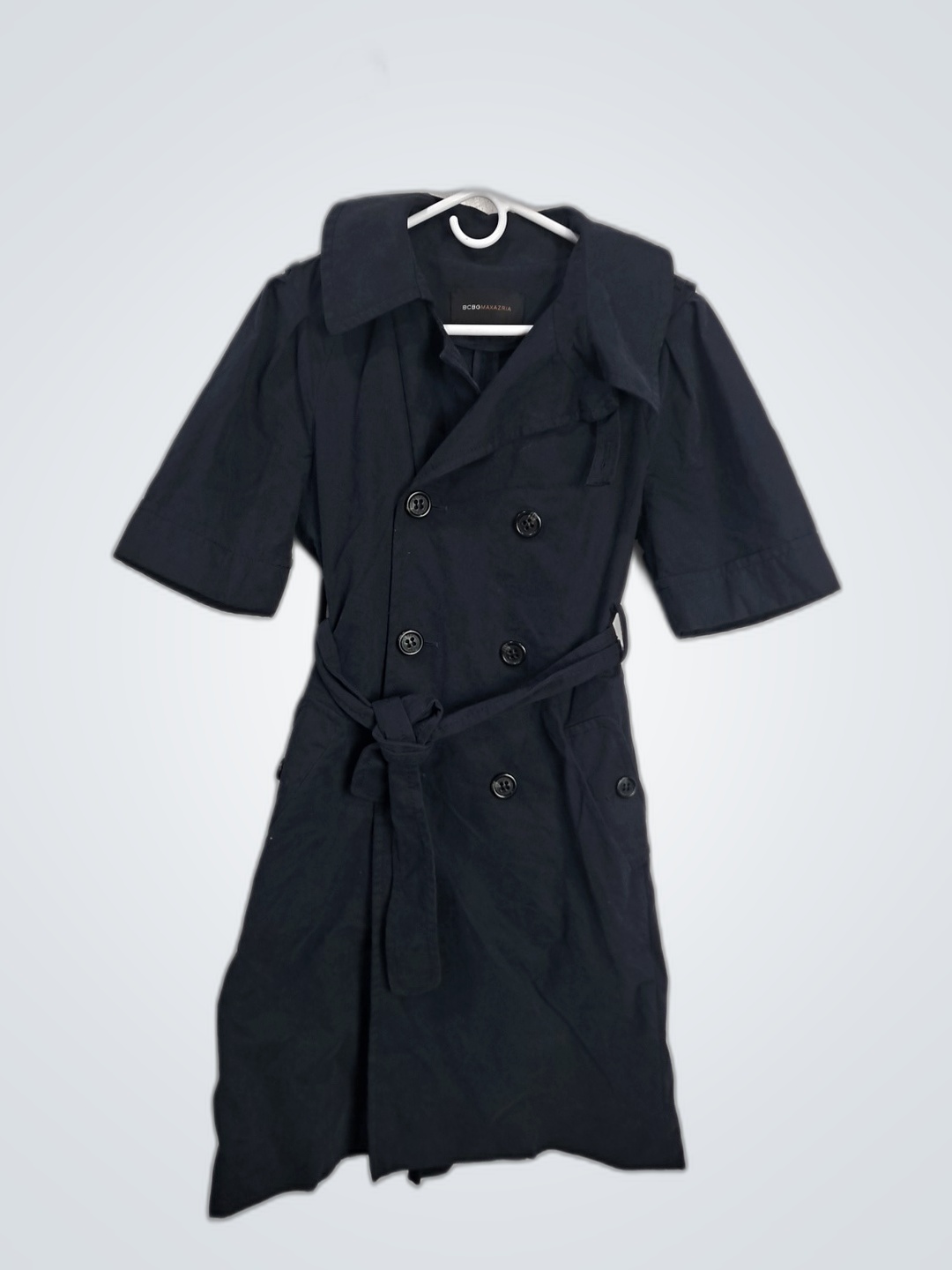 BCBGMAXAZRIA Black Trench Coat Dress