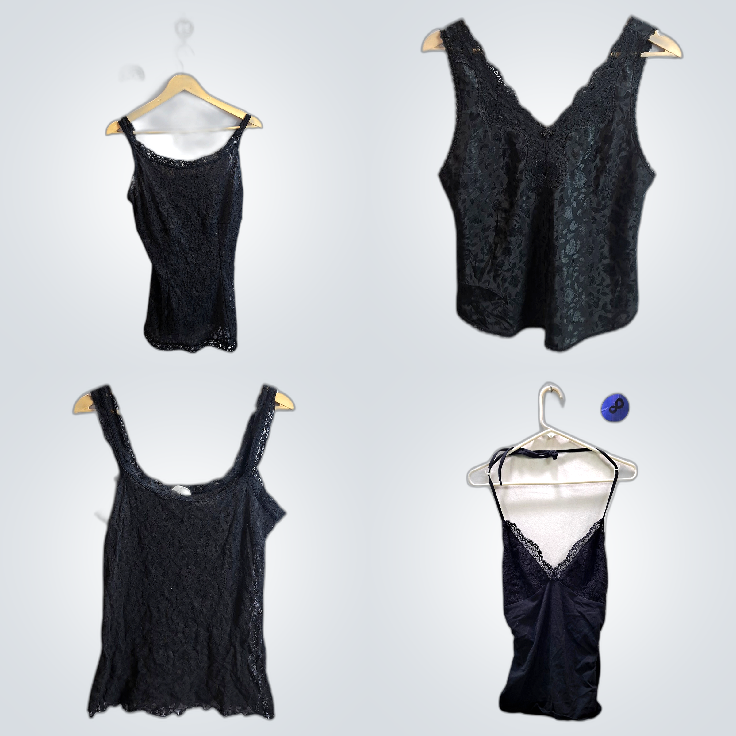 Y2K Spitzenbesatz Tops