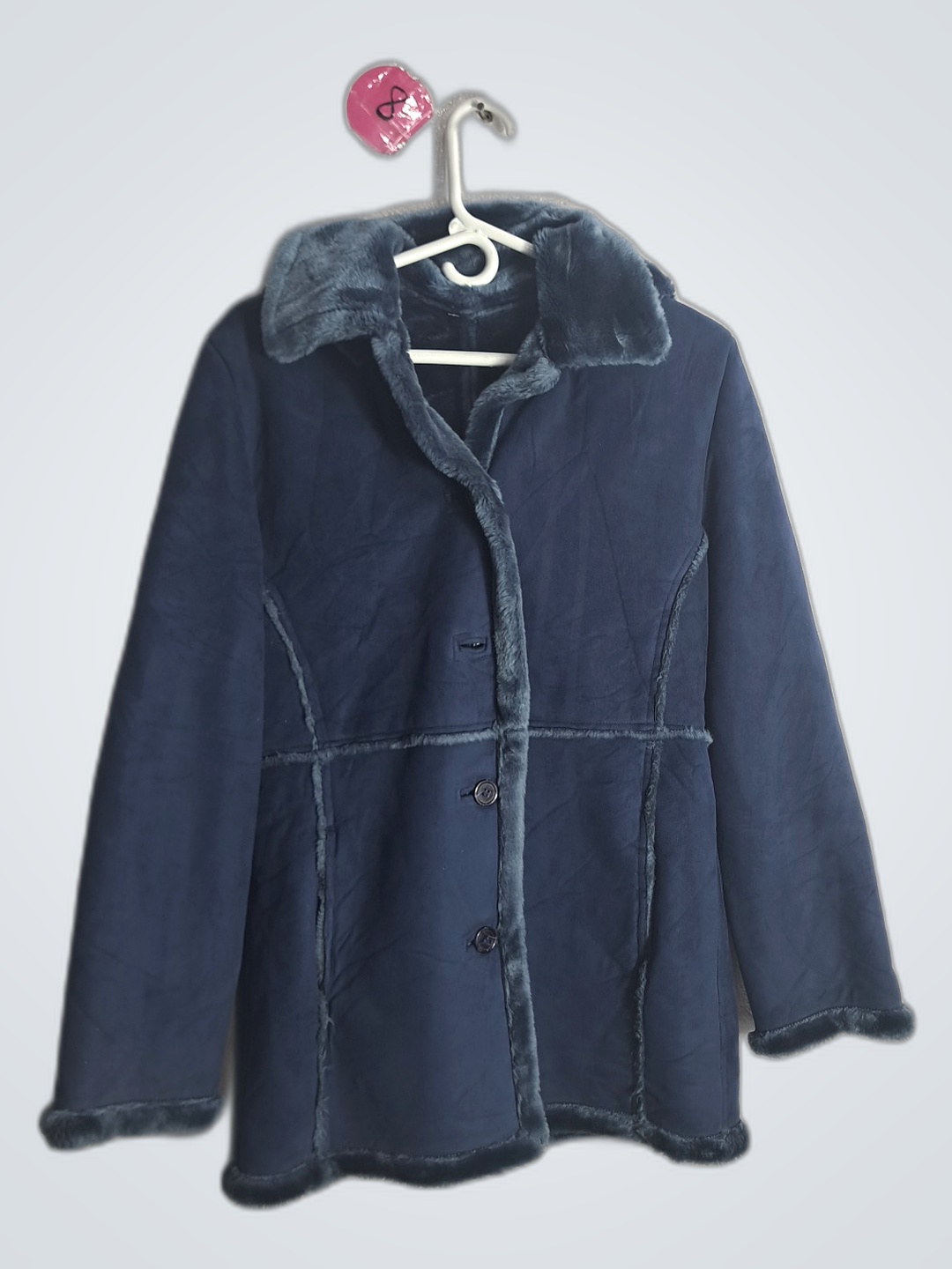 Blue Fur-Lined Coat