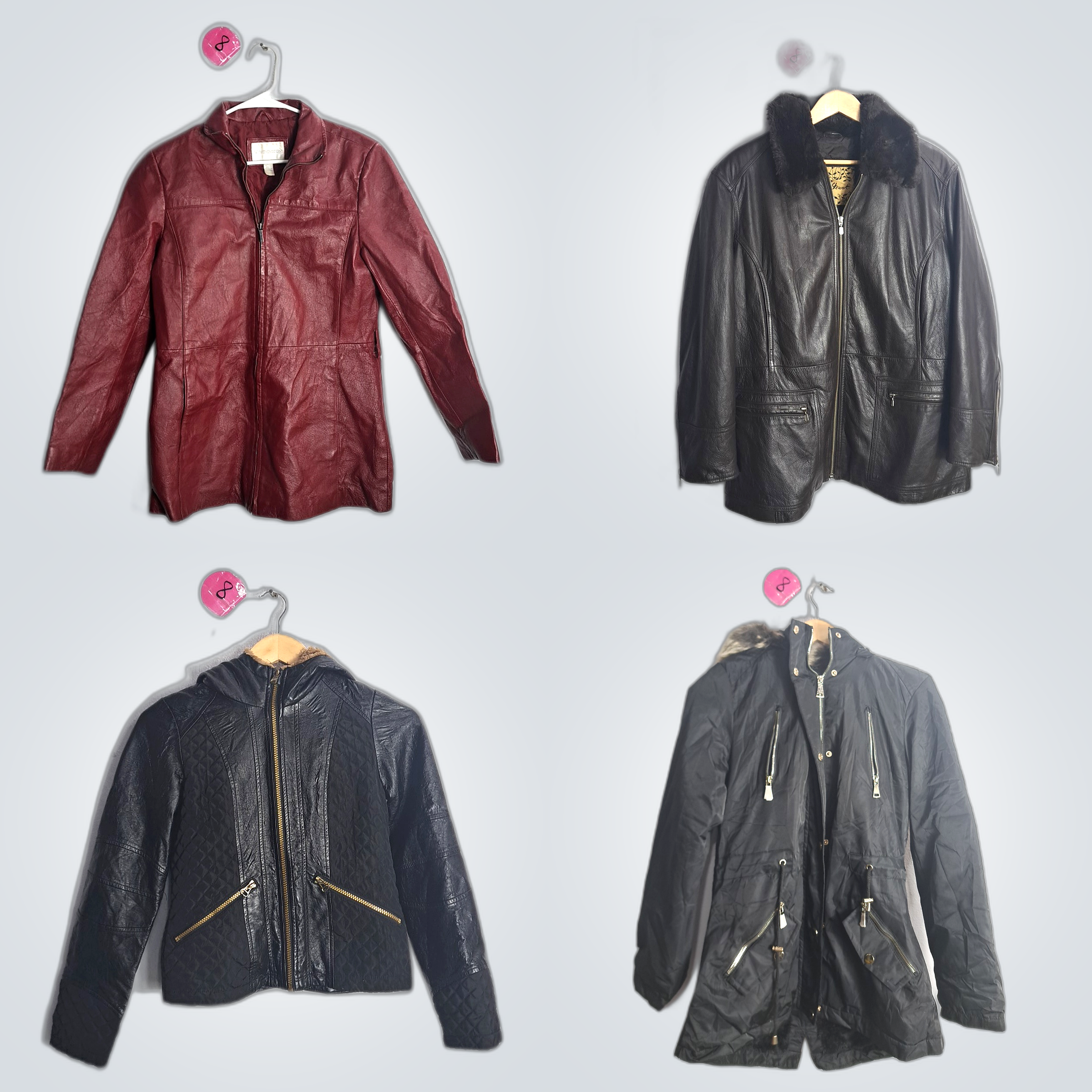 Y2k zipper leather jackets